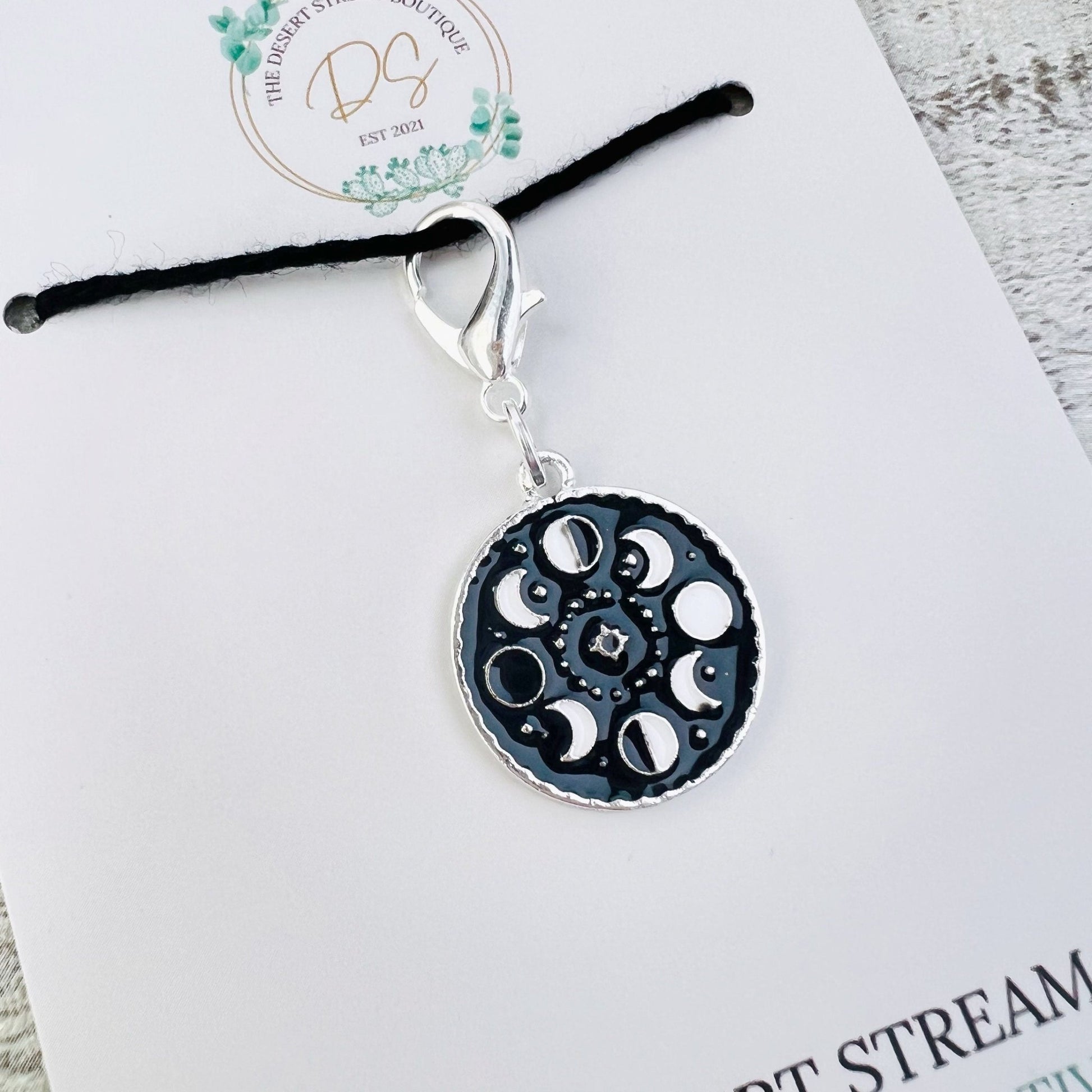 Moon Phase Stitch Marker - Knitting and Crochet - The Desert Stream Stitch