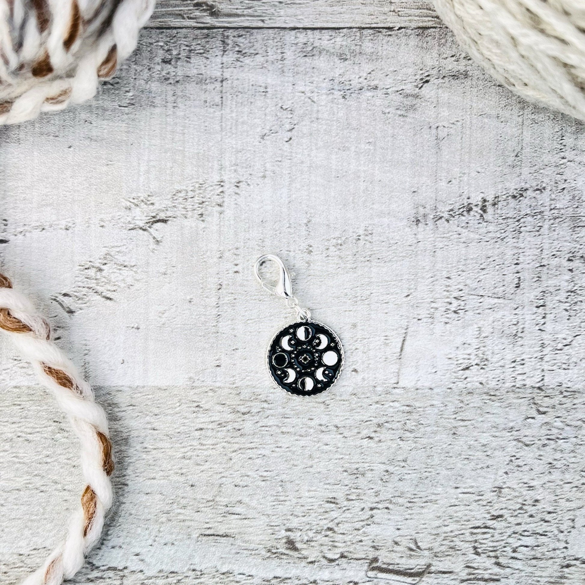 Moon Phase Stitch Marker - Knitting and Crochet - The Desert Stream Stitch
