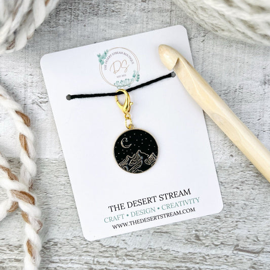 Mountain Stitch Marker - Knitting and Crochet - The Desert Stream Stitch