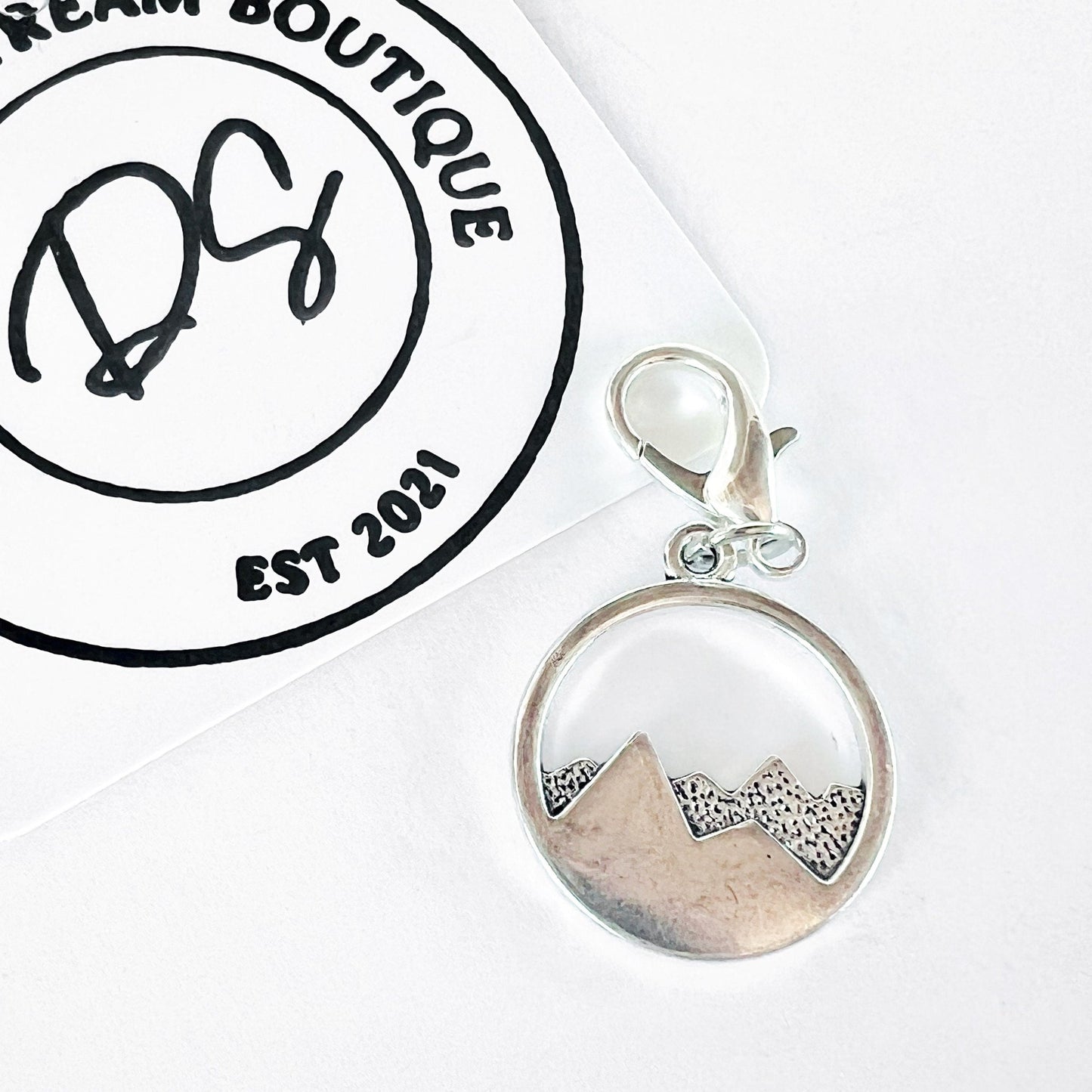 Mountain Stitch Marker - Knitting and Crochet - The Desert Stream Stitch