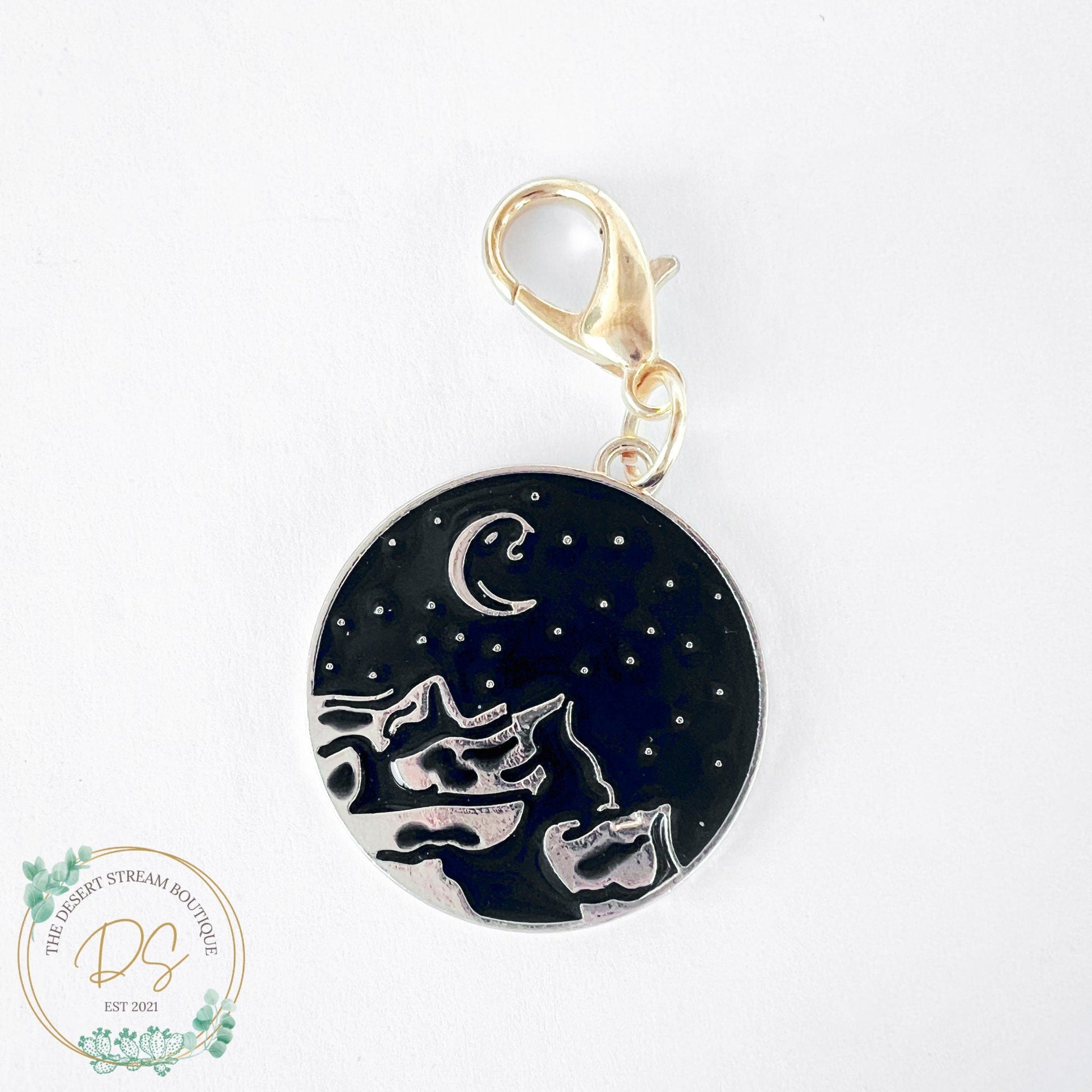 Mountain Stitch Marker - Knitting and Crochet - The Desert Stream Stitch