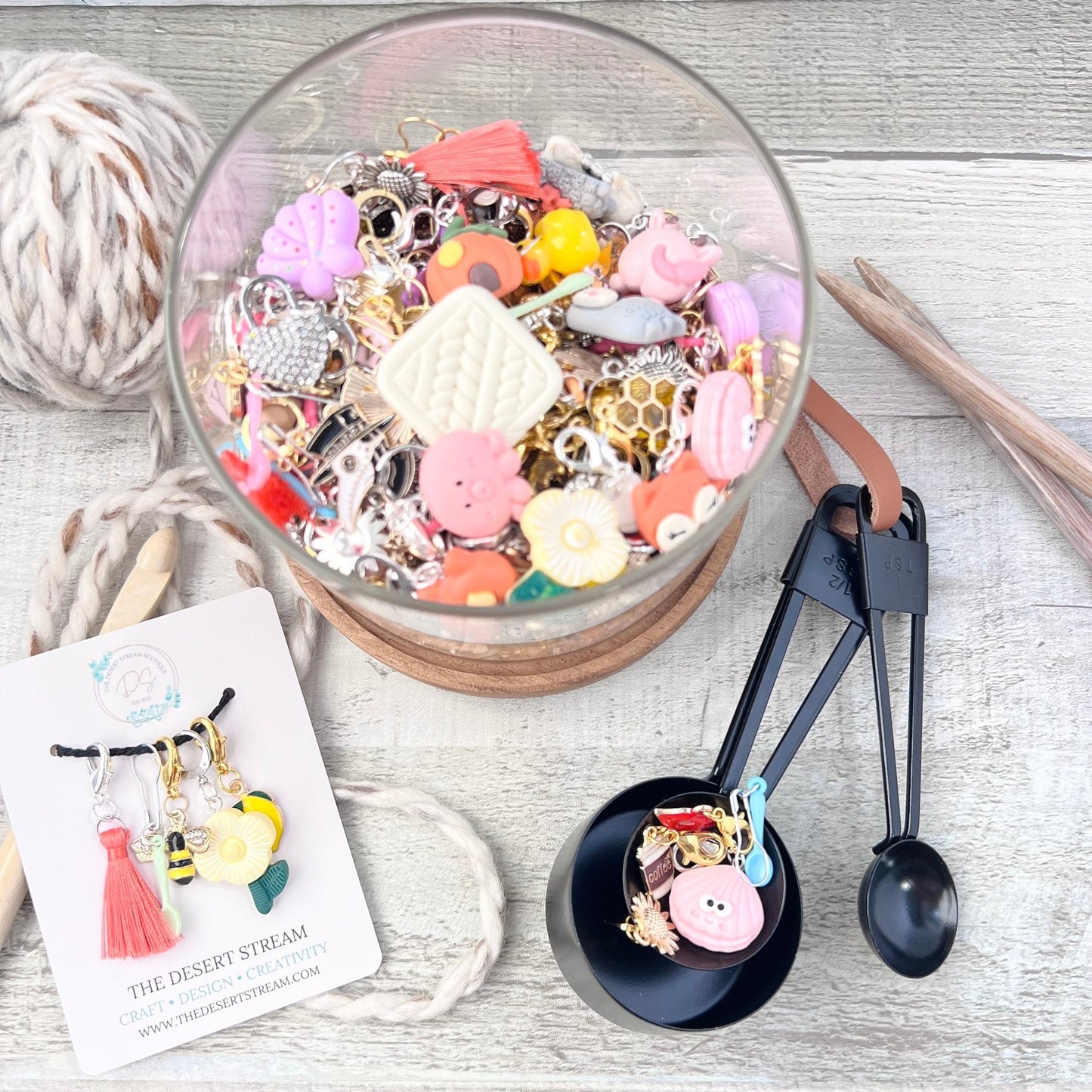 Mystery Scoop Stitch Markers - The Desert Stream Stitch