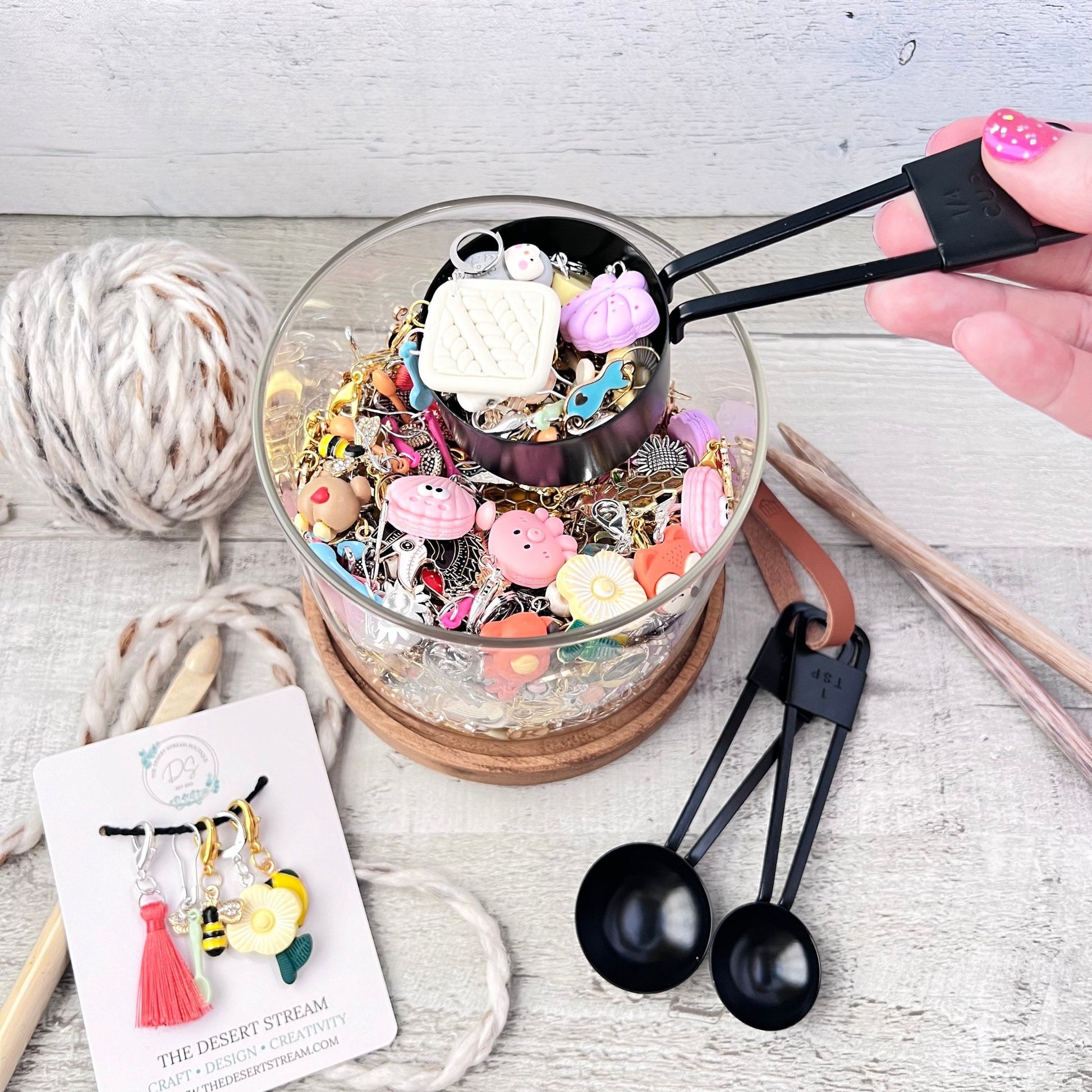 Mystery Scoop Stitch Markers - The Desert Stream Stitch