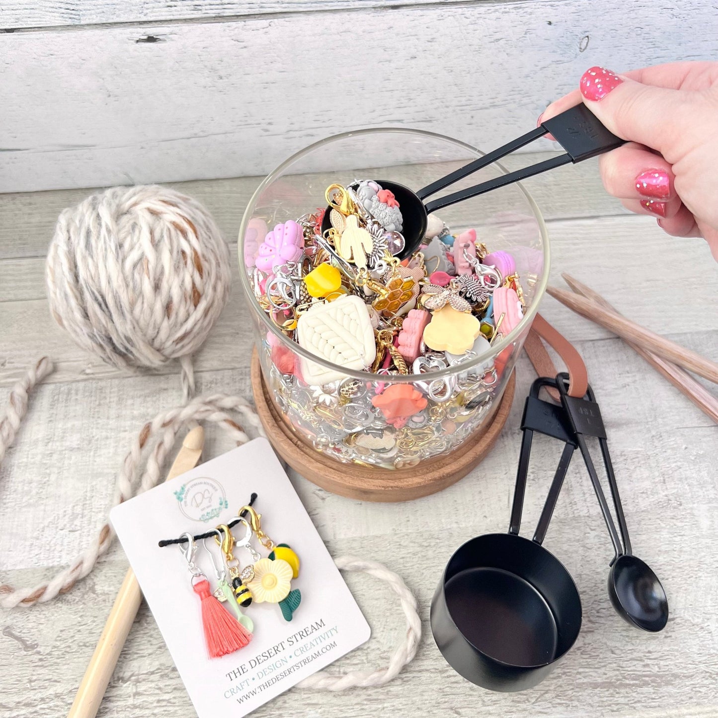 Mystery Scoop Stitch Markers - The Desert Stream Stitch