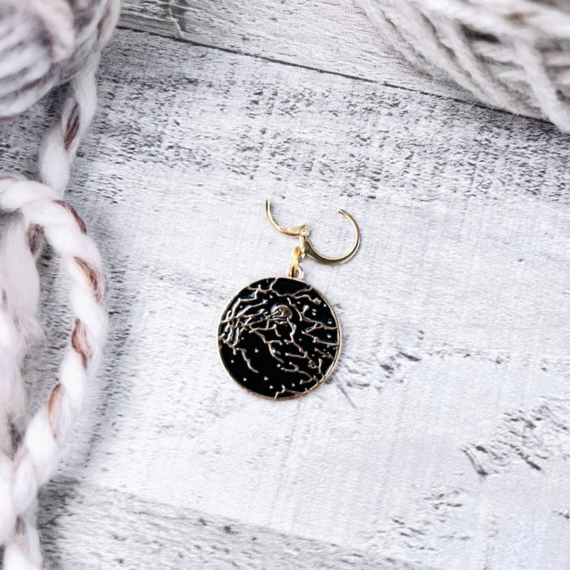 Night Sky Stitch Marker - The Desert Stream Stitch