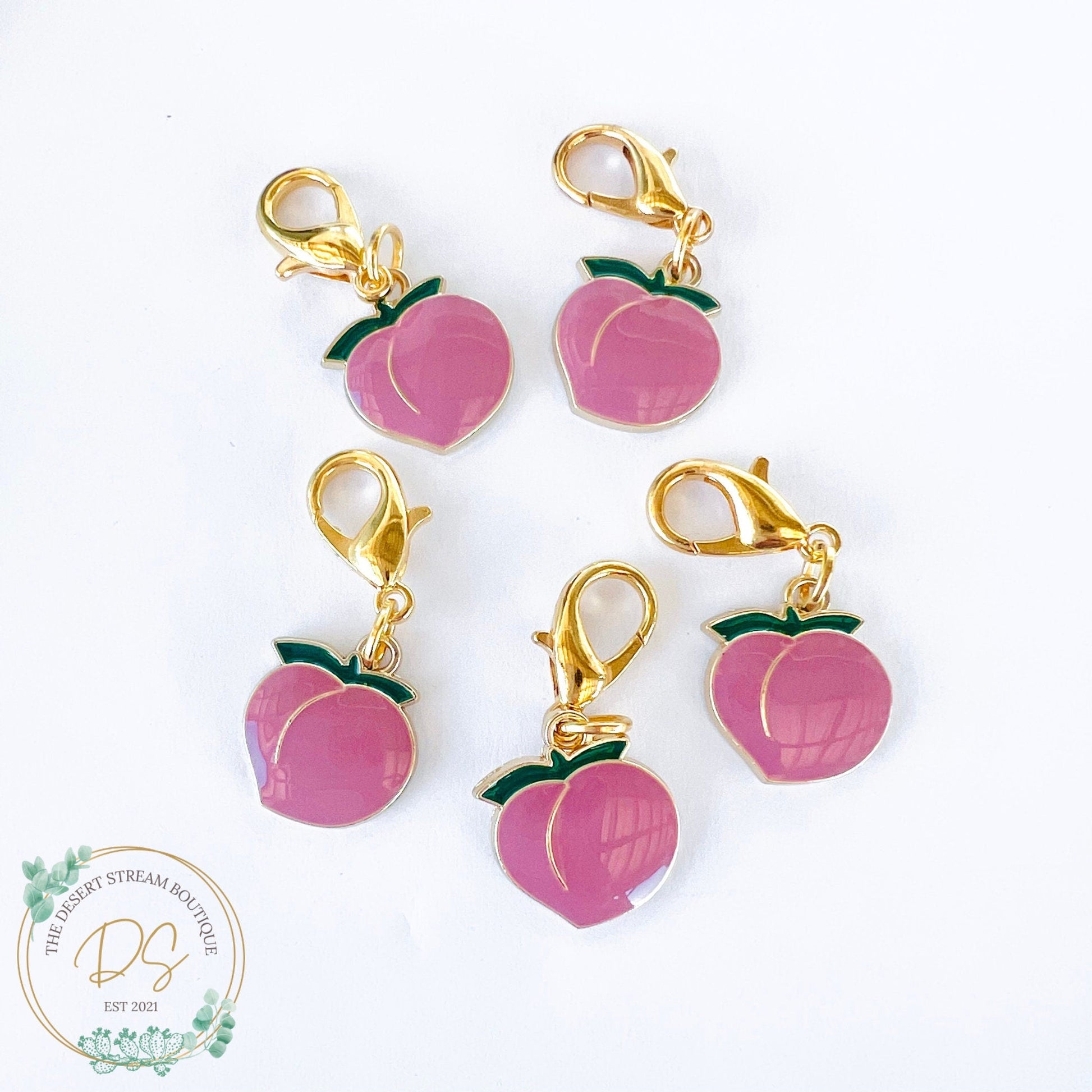 Peach Stitch Markers Set - Knitting and Crochet - The Desert Stream Stitch