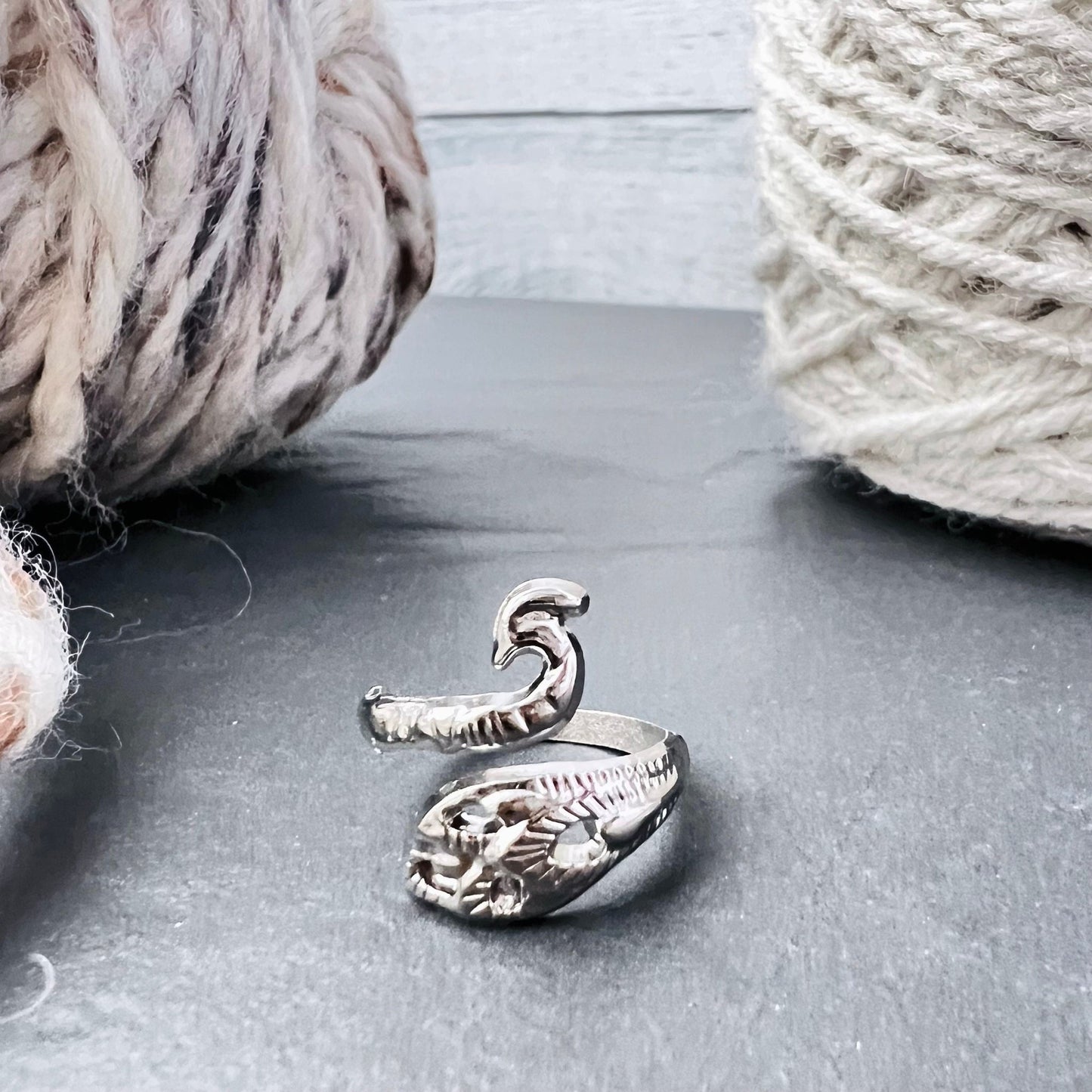 Peacock Adjustable Tension Ring - The Desert Stream Stitch