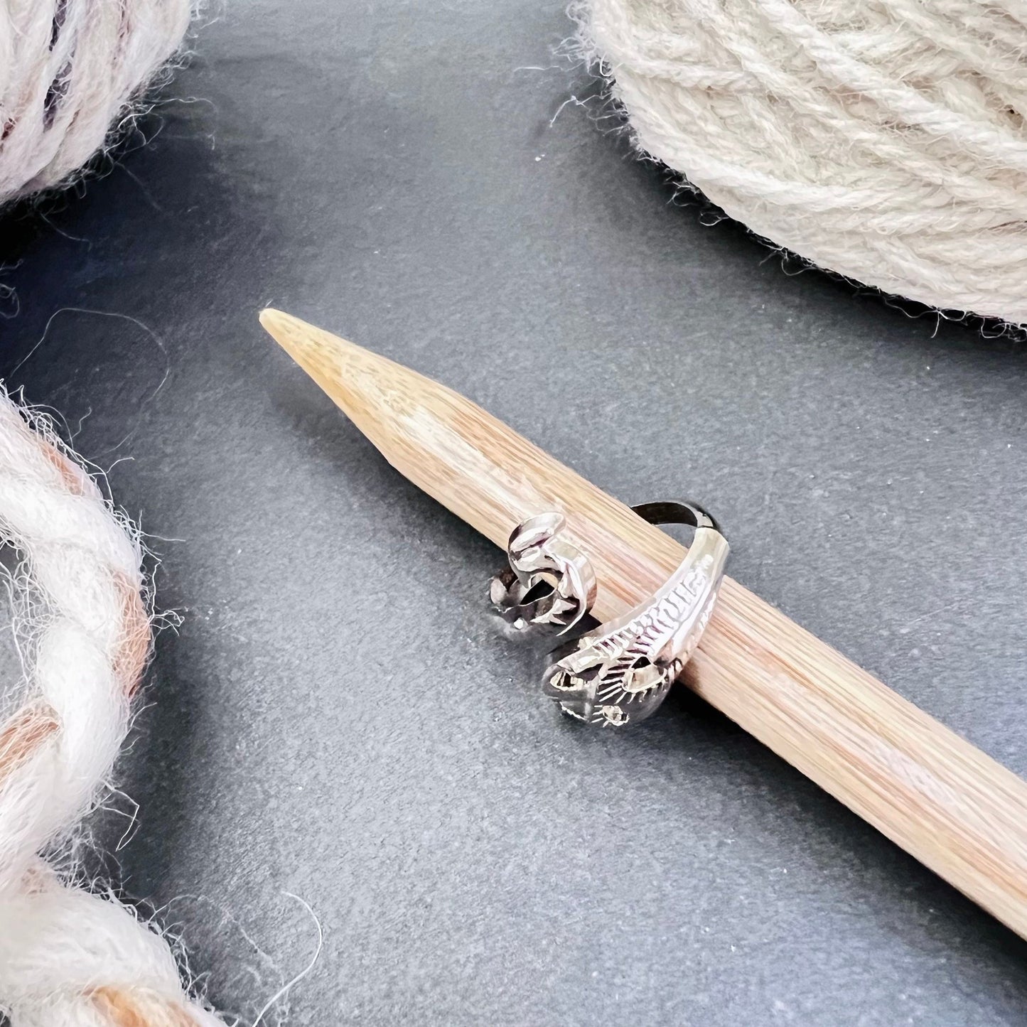 Peacock Adjustable Tension Ring - The Desert Stream Stitch