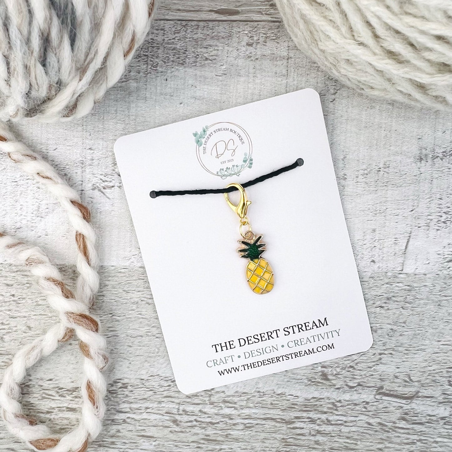 Pineapple Stitch Marker - Knitting and Crochet - The Desert Stream Stitch