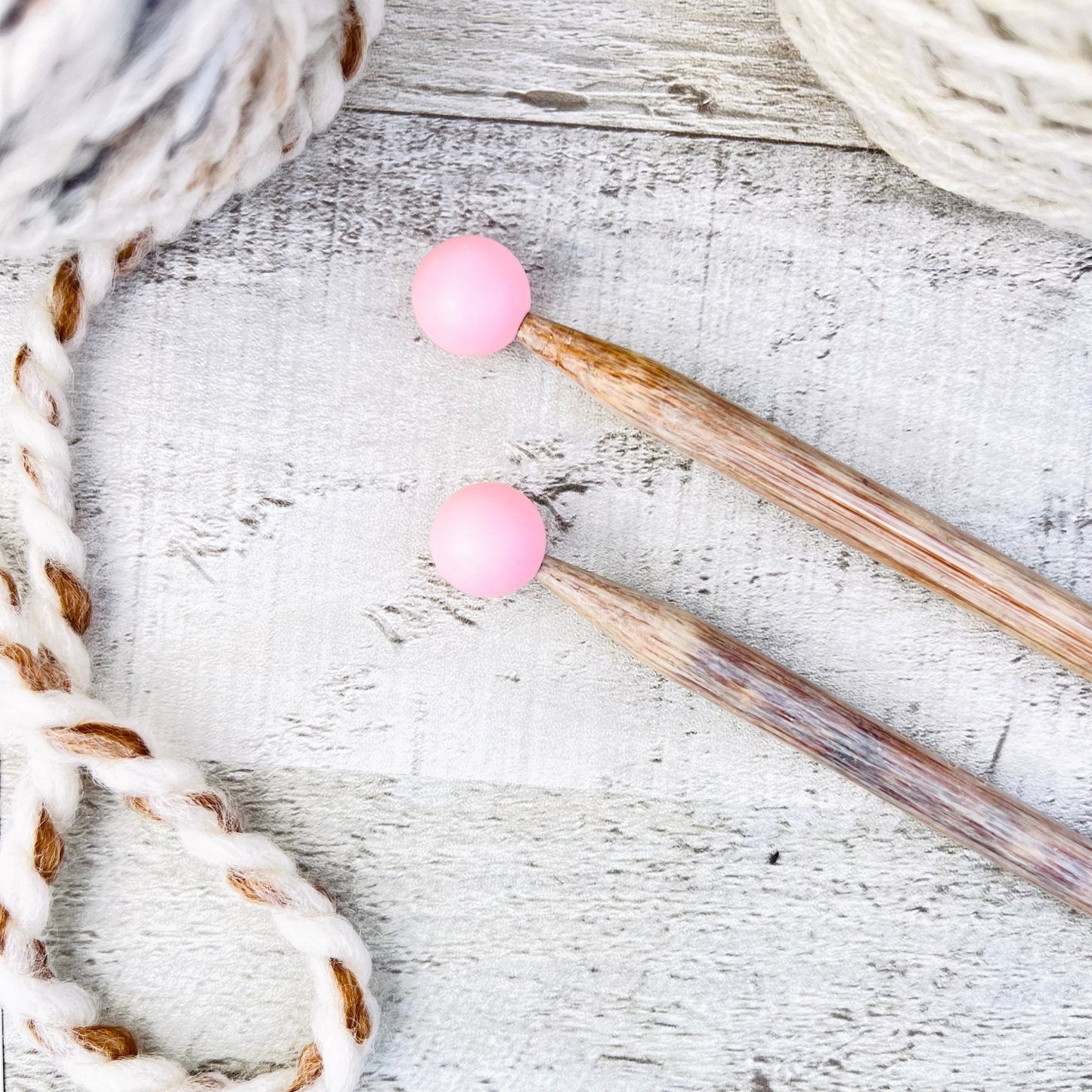 Pink Stitch Stoppers Knitting Needle Point Protectors - The Desert Stream Stitch