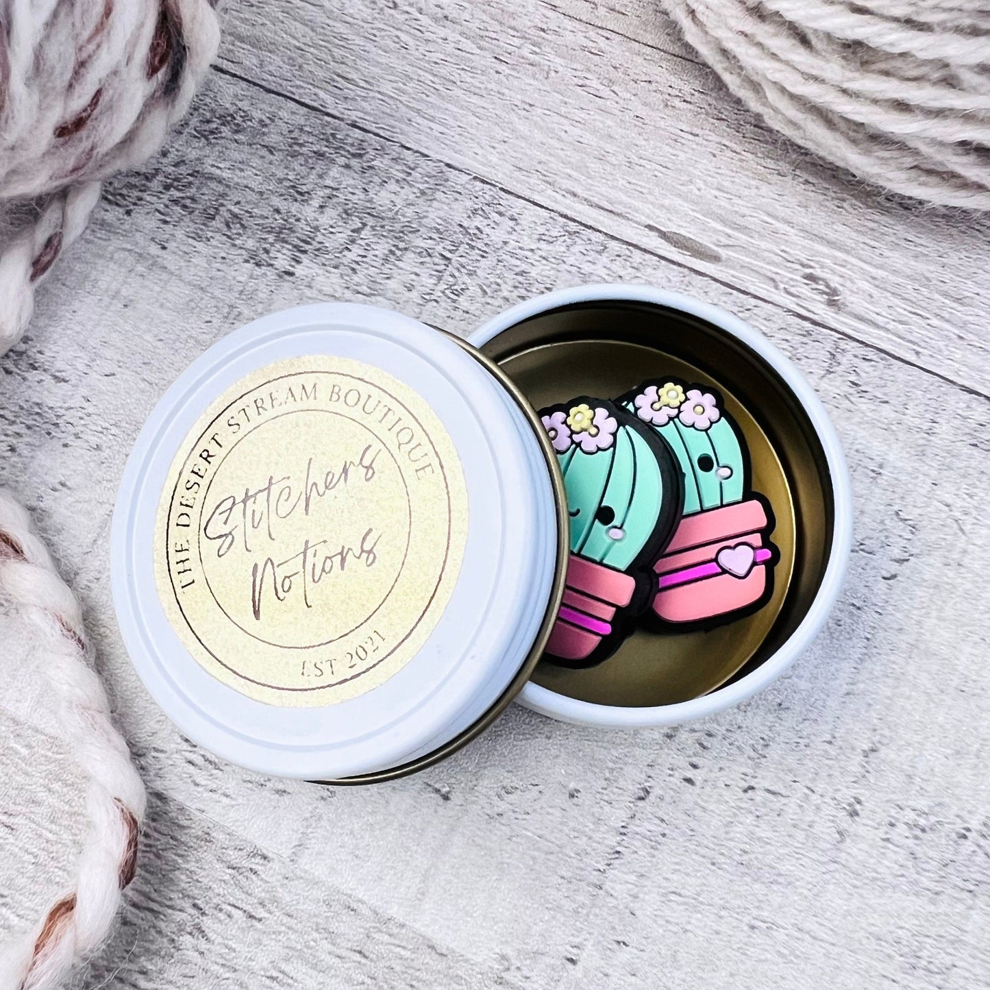 Potted Cactus Stitch Stoppers Knitting Needle Point Protectors - The Desert Stream Stitch
