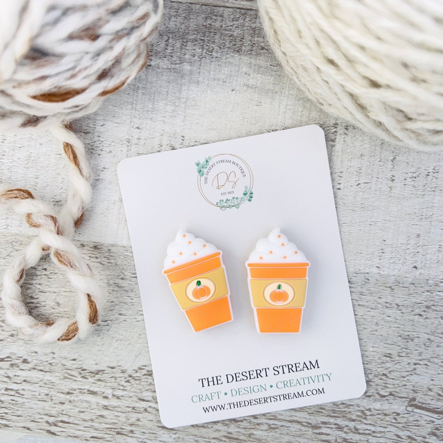 Pumpkin Spiced Stitch Stoppers Knitting Needle Point Protectors - The Desert Stream Stitch