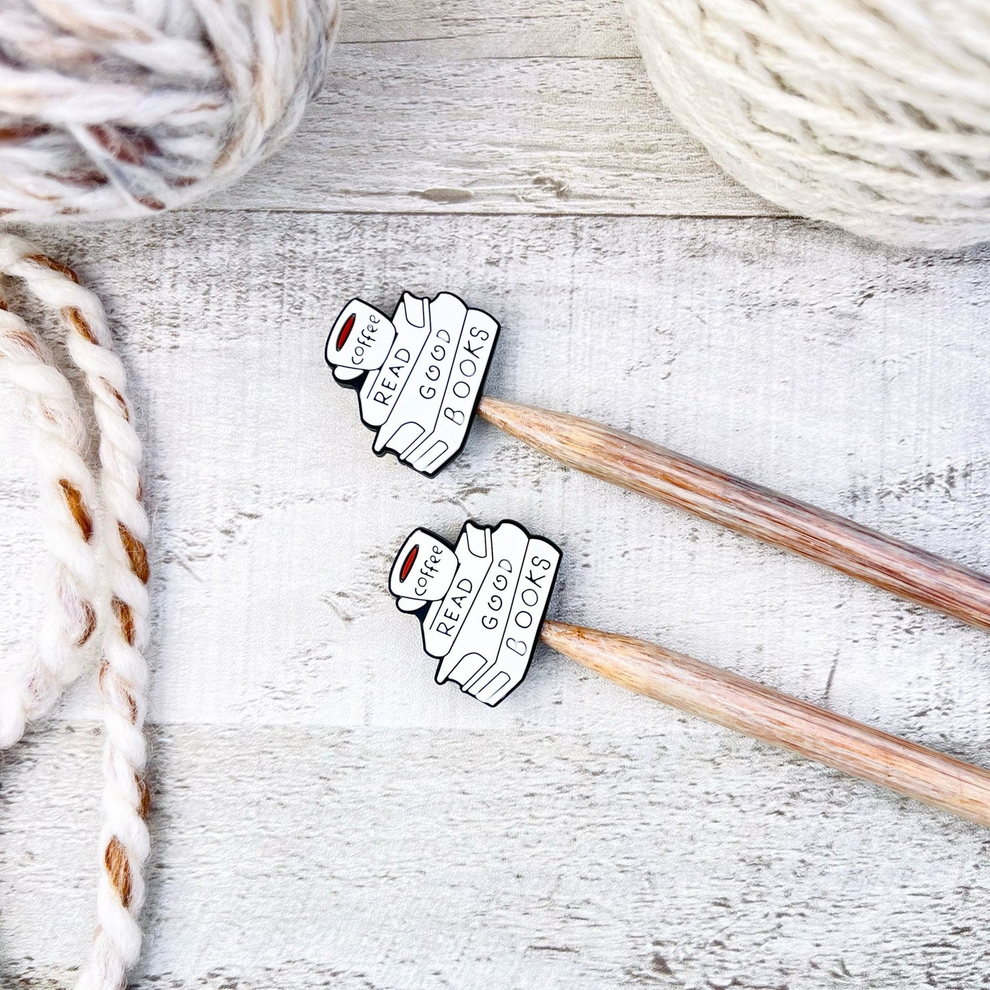 Read Books Stitch Stoppers Knitting Needle Point Protectors - The Desert Stream Stitch