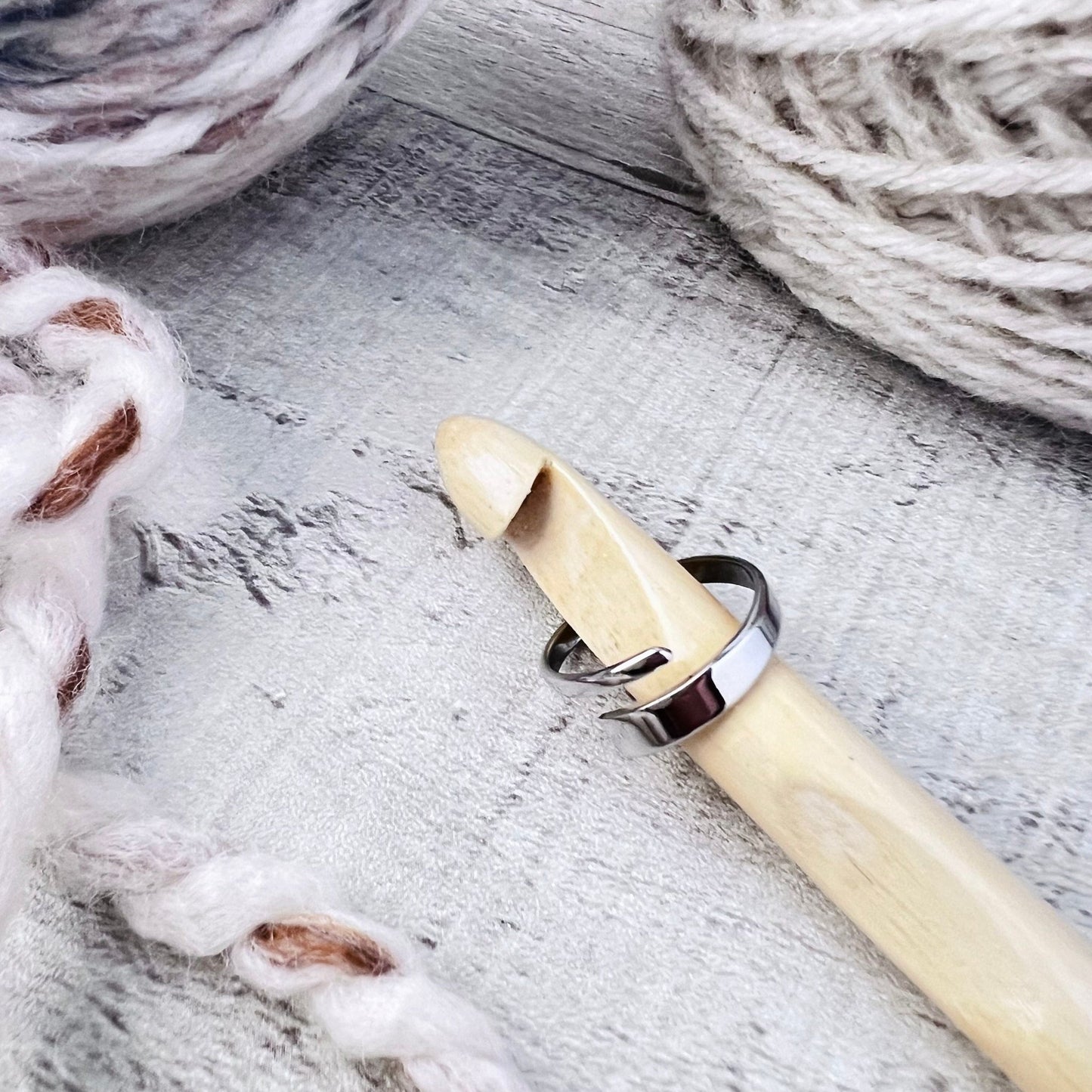 Rectangle Adjustable Tension Ring - The Desert Stream Stitch