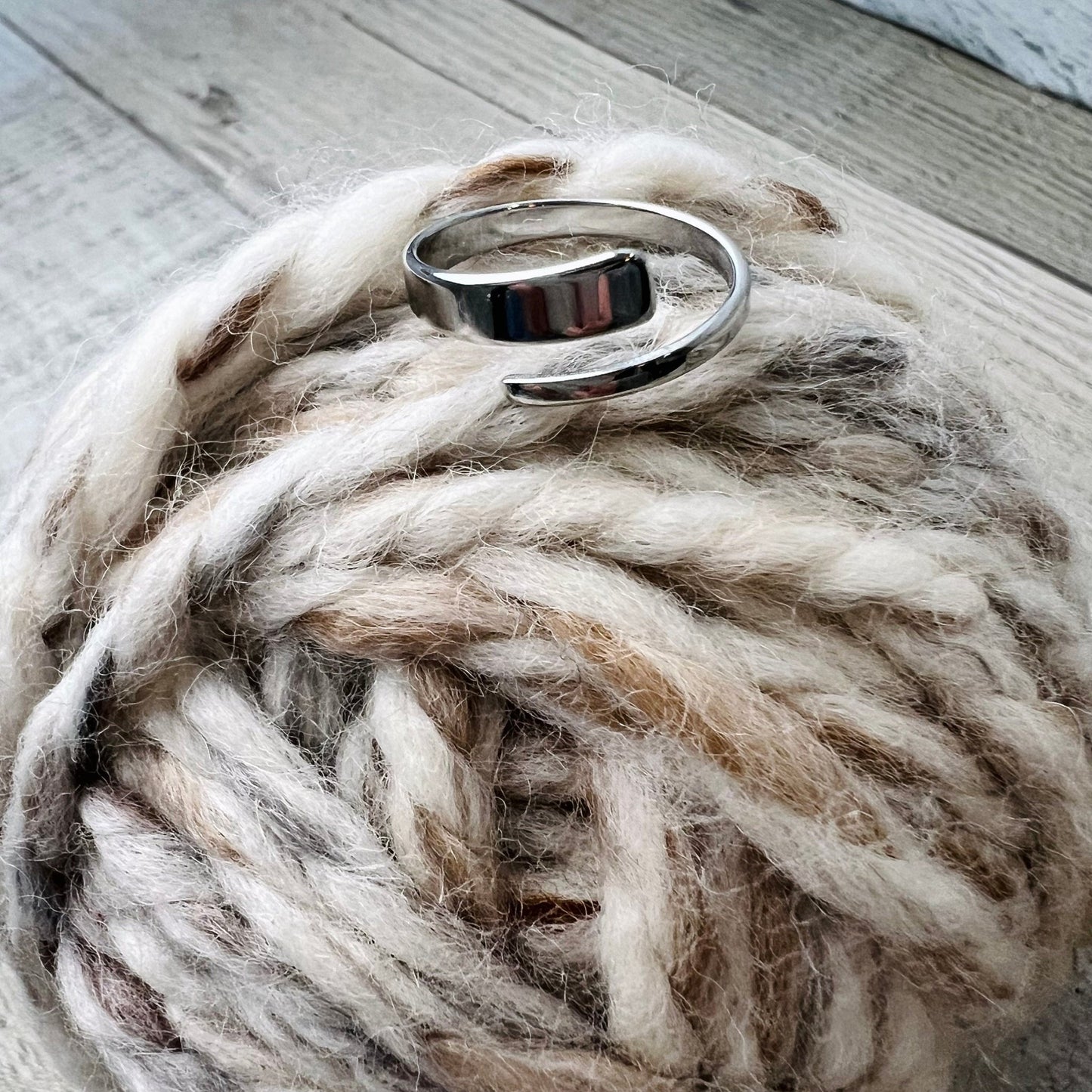 Rectangle Adjustable Tension Ring - The Desert Stream Stitch