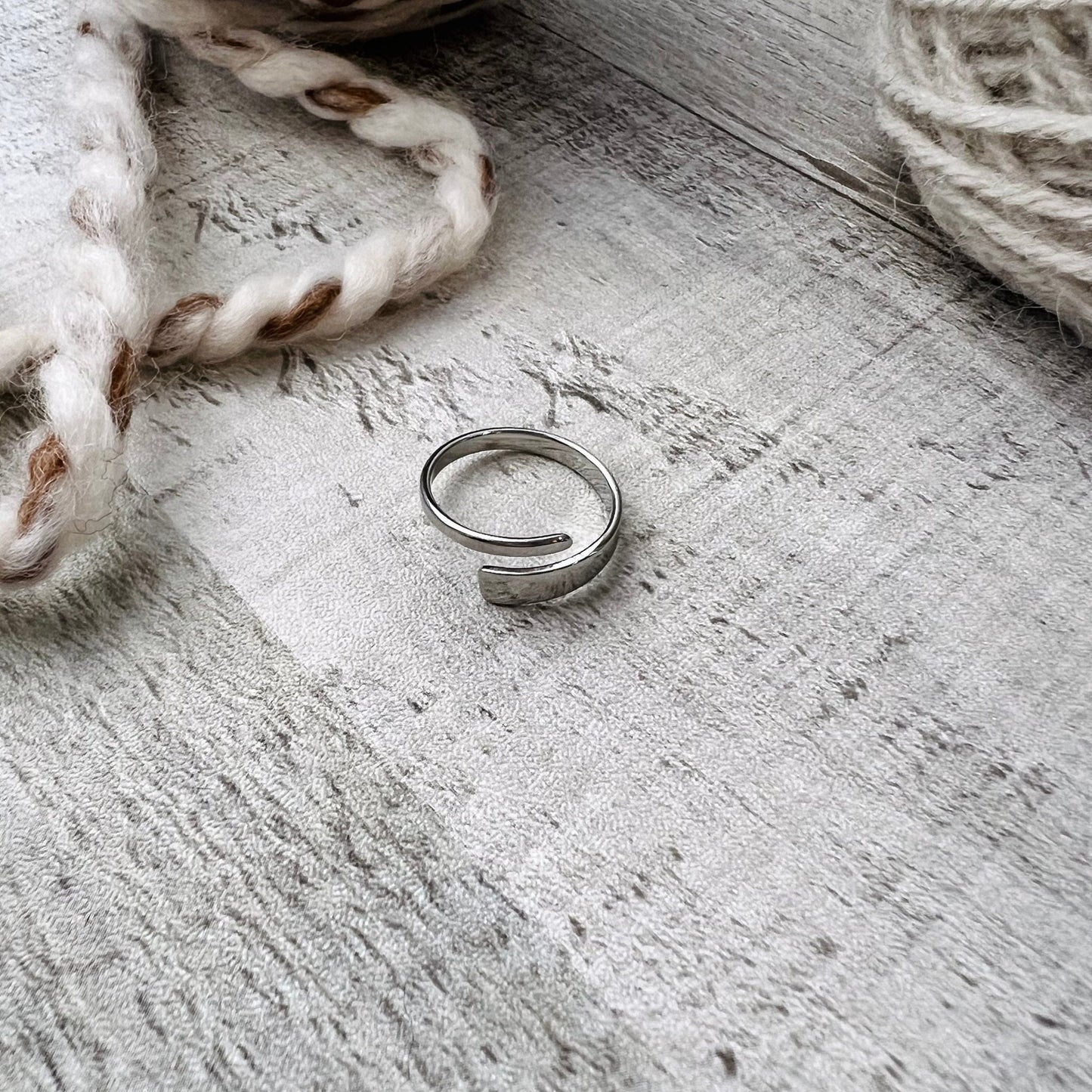 Rectangle Adjustable Tension Ring - The Desert Stream Stitch