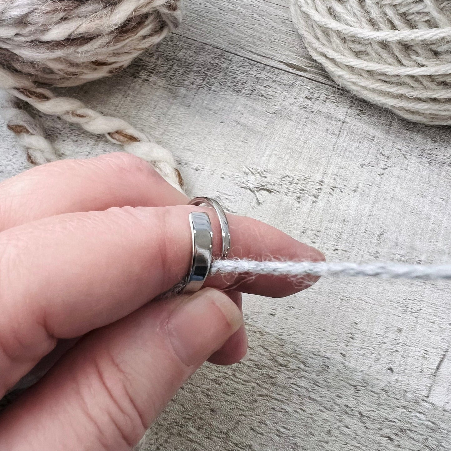 Rectangle Adjustable Tension Ring - The Desert Stream Stitch