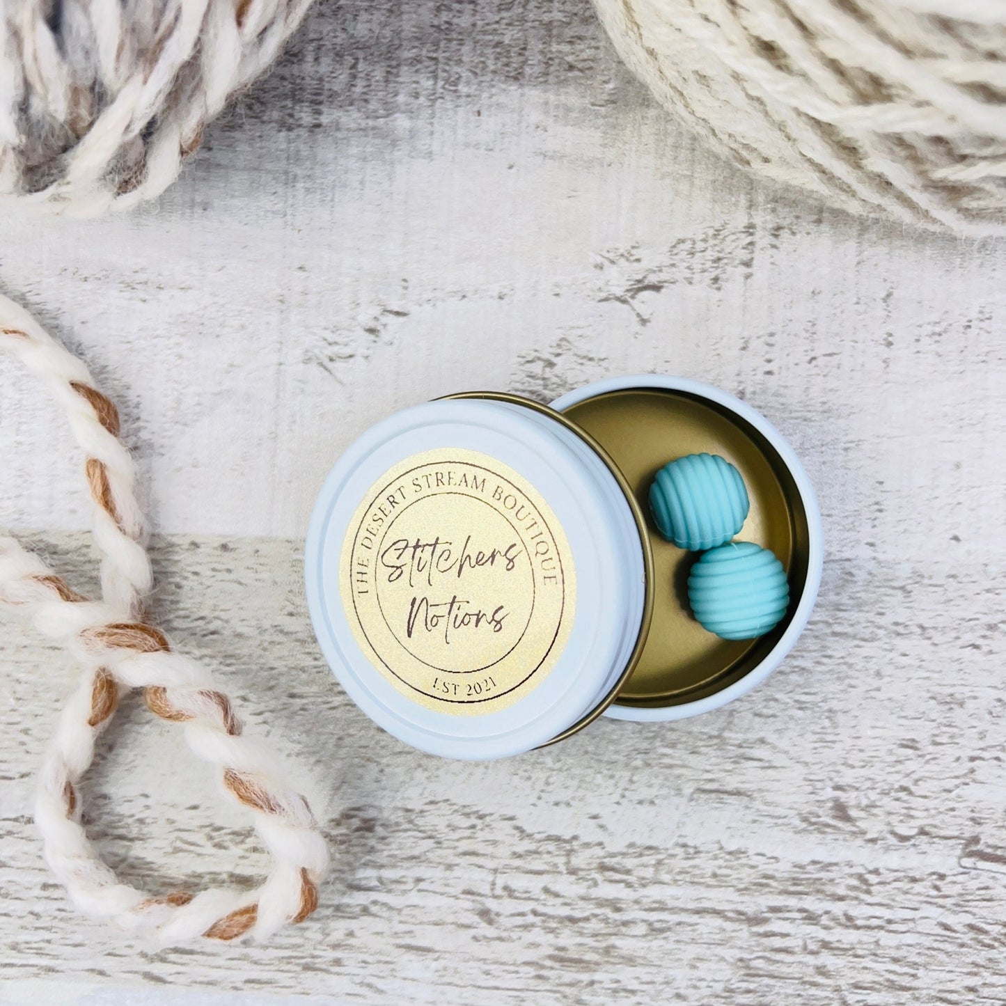 Round Stitch Stoppers Knitting Needle Point Protectors - The Desert Stream Stitch