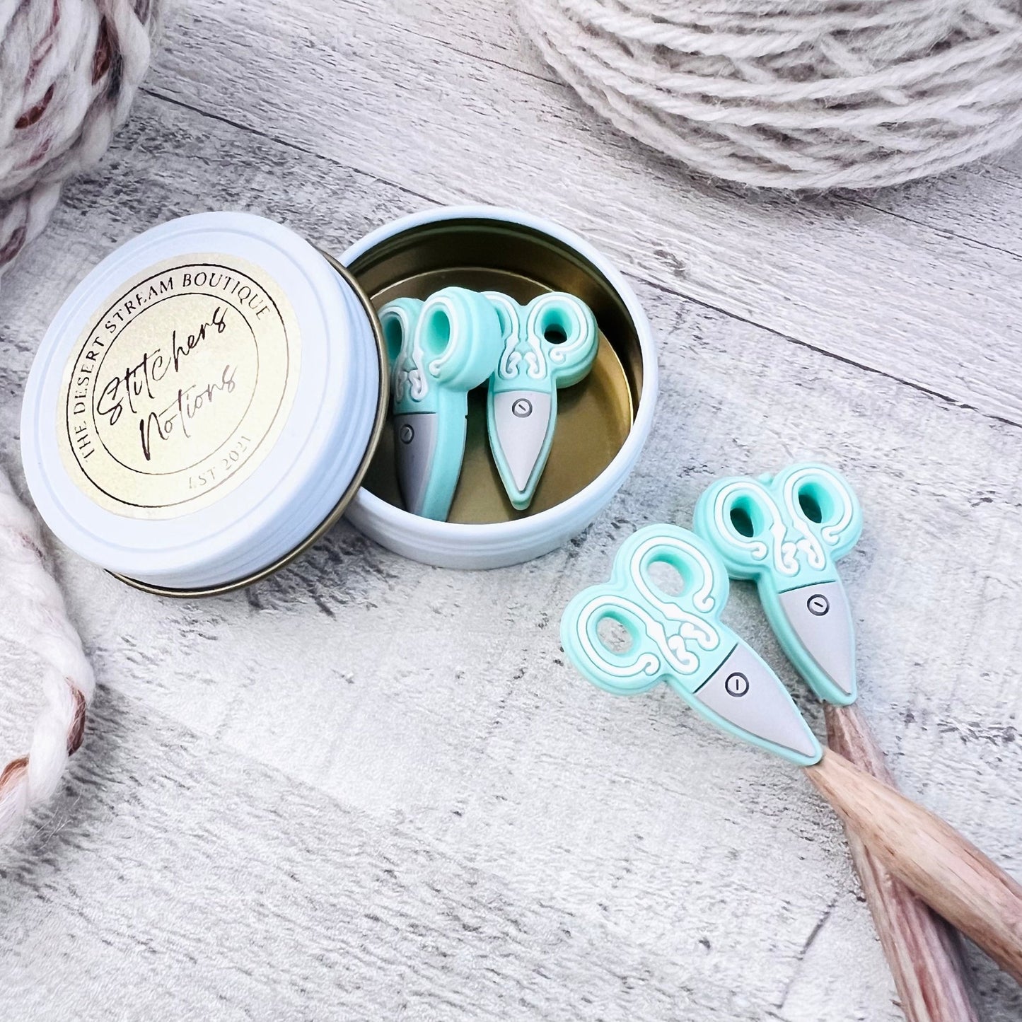 Scissors Stitch Stoppers Knitting Needle Point Protectors - The Desert Stream Stitch