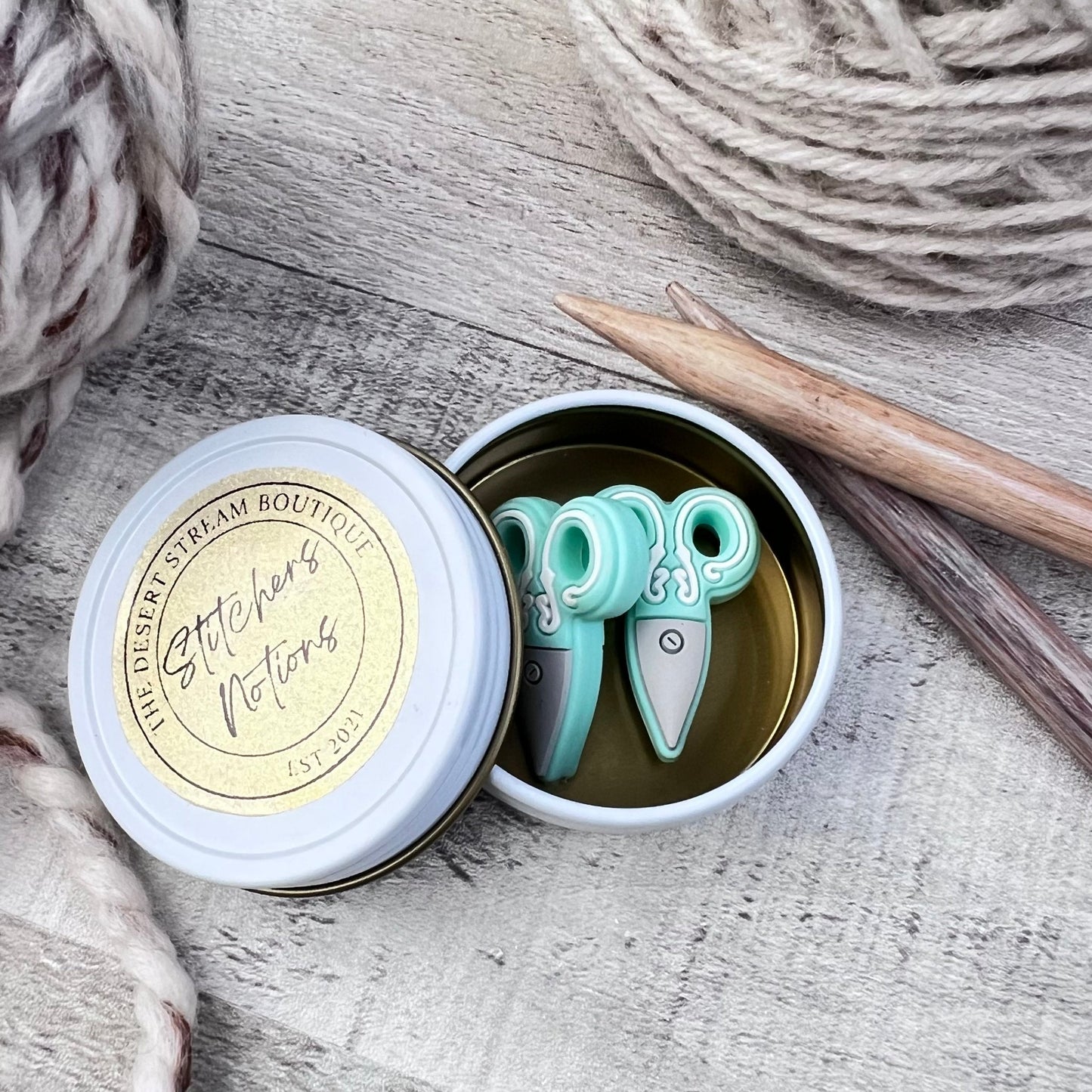 Scissors Stitch Stoppers Knitting Needle Point Protectors - The Desert Stream Stitch