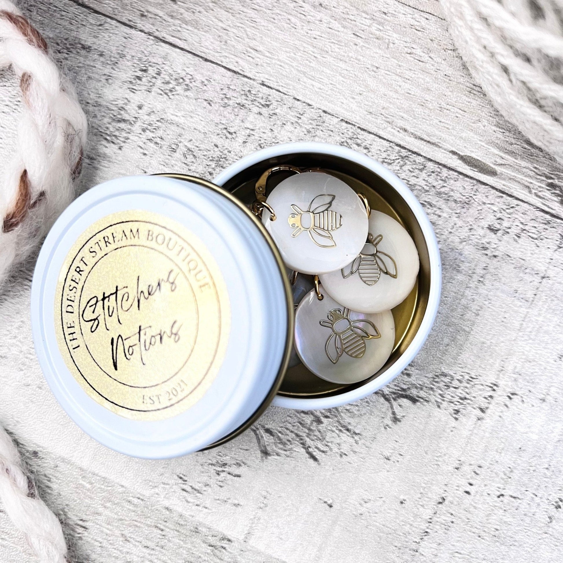 ShellBee Stitch Markers Set - The Desert Stream Stitch