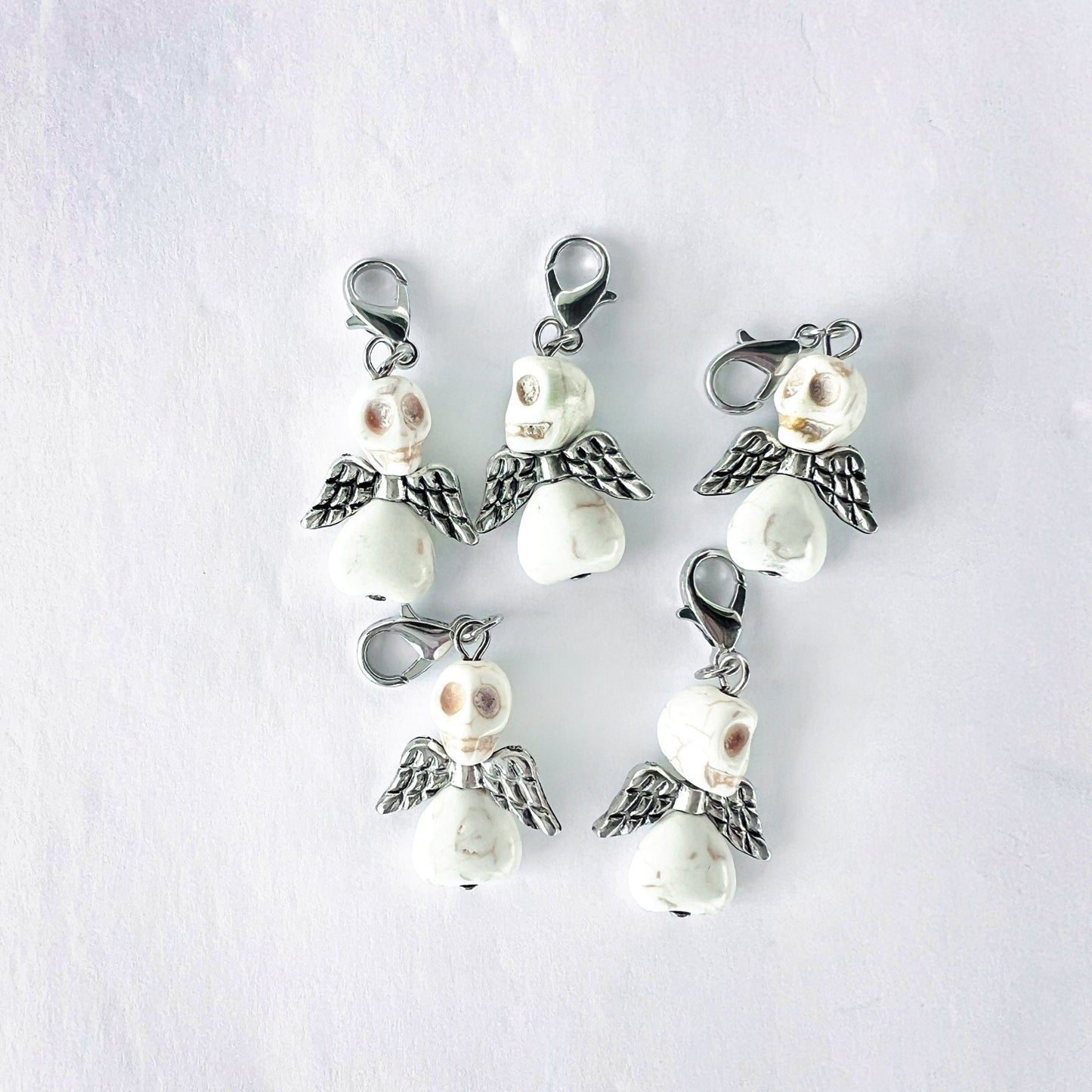Skull Angel Stitch Markers Set - Knitting and Crochet - The Desert Stream Stitch
