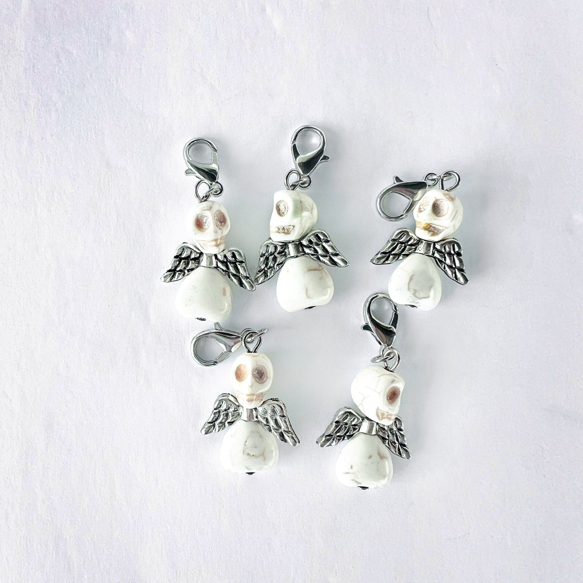 Skull Angel Stitch Markers Set - Knitting and Crochet - The Desert Stream Stitch