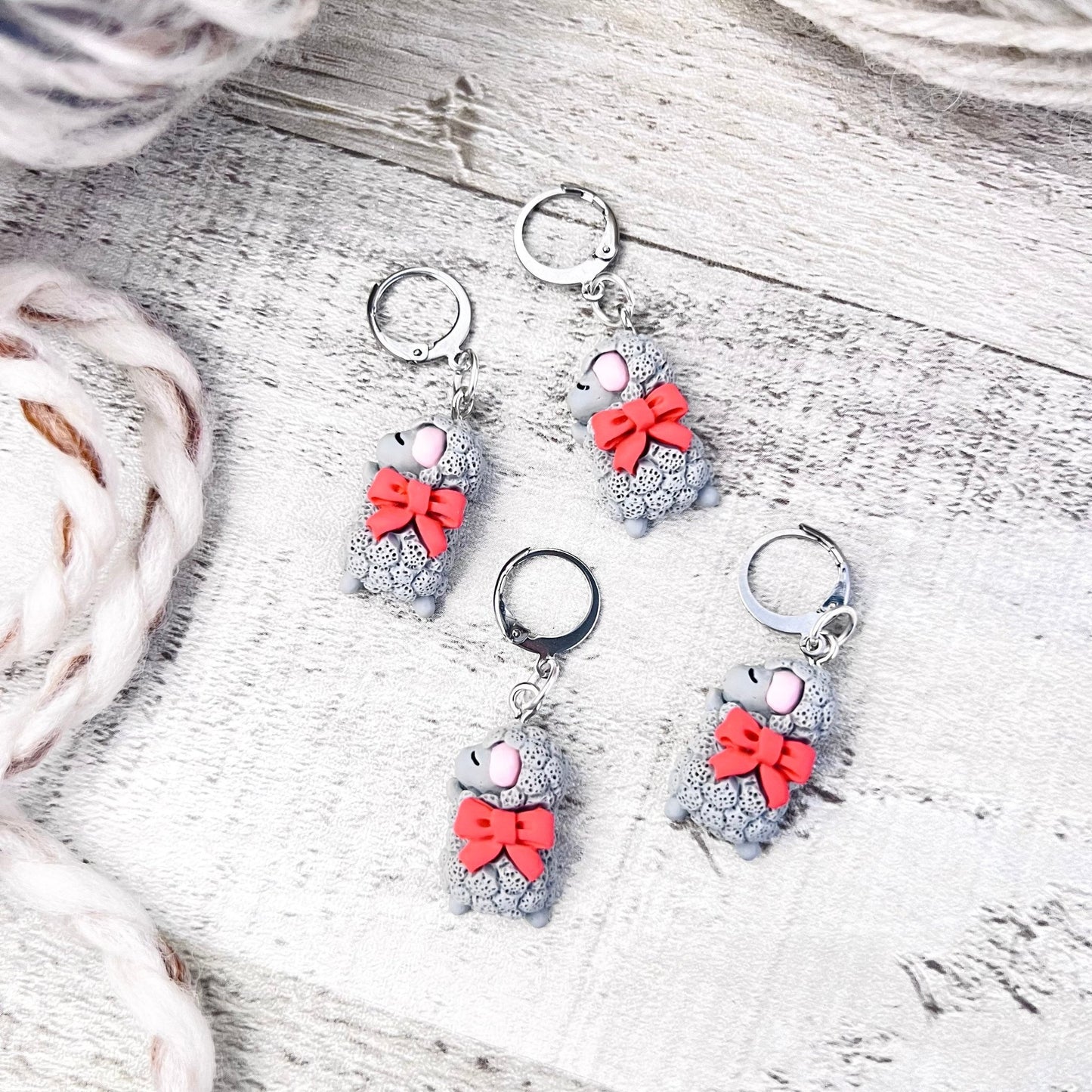 Sleeping Sheep Stitch Markers - The Desert Stream Stitch