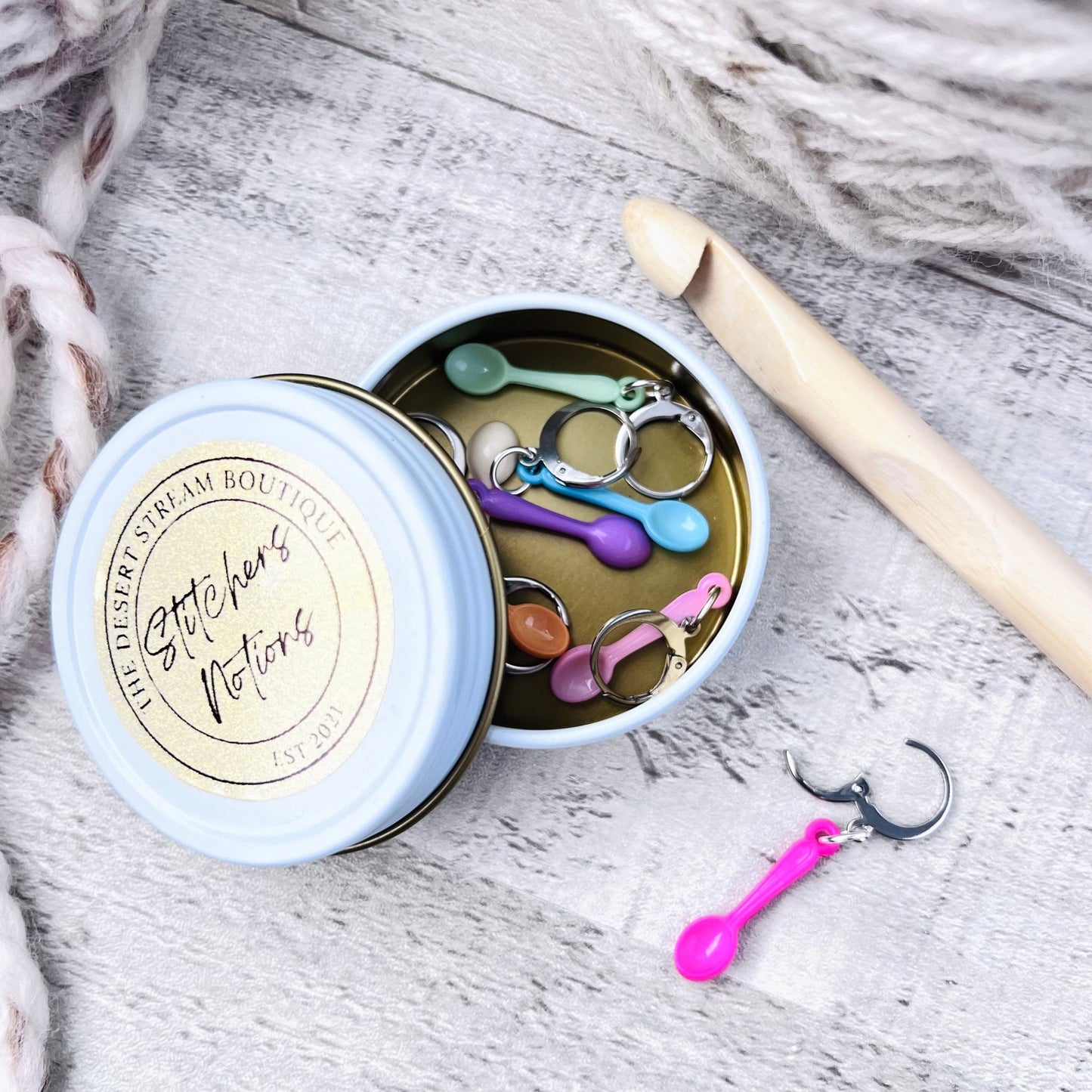 Spoon Stitch Markers - The Desert Stream Stitch