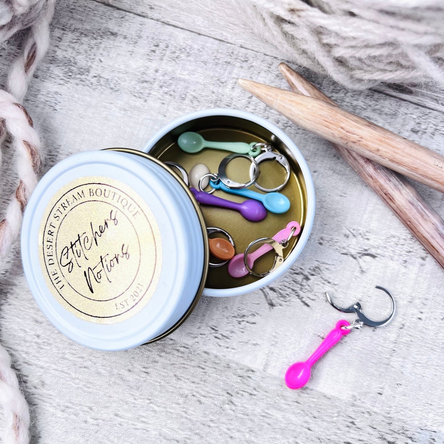 Spoon Stitch Markers - The Desert Stream Stitch