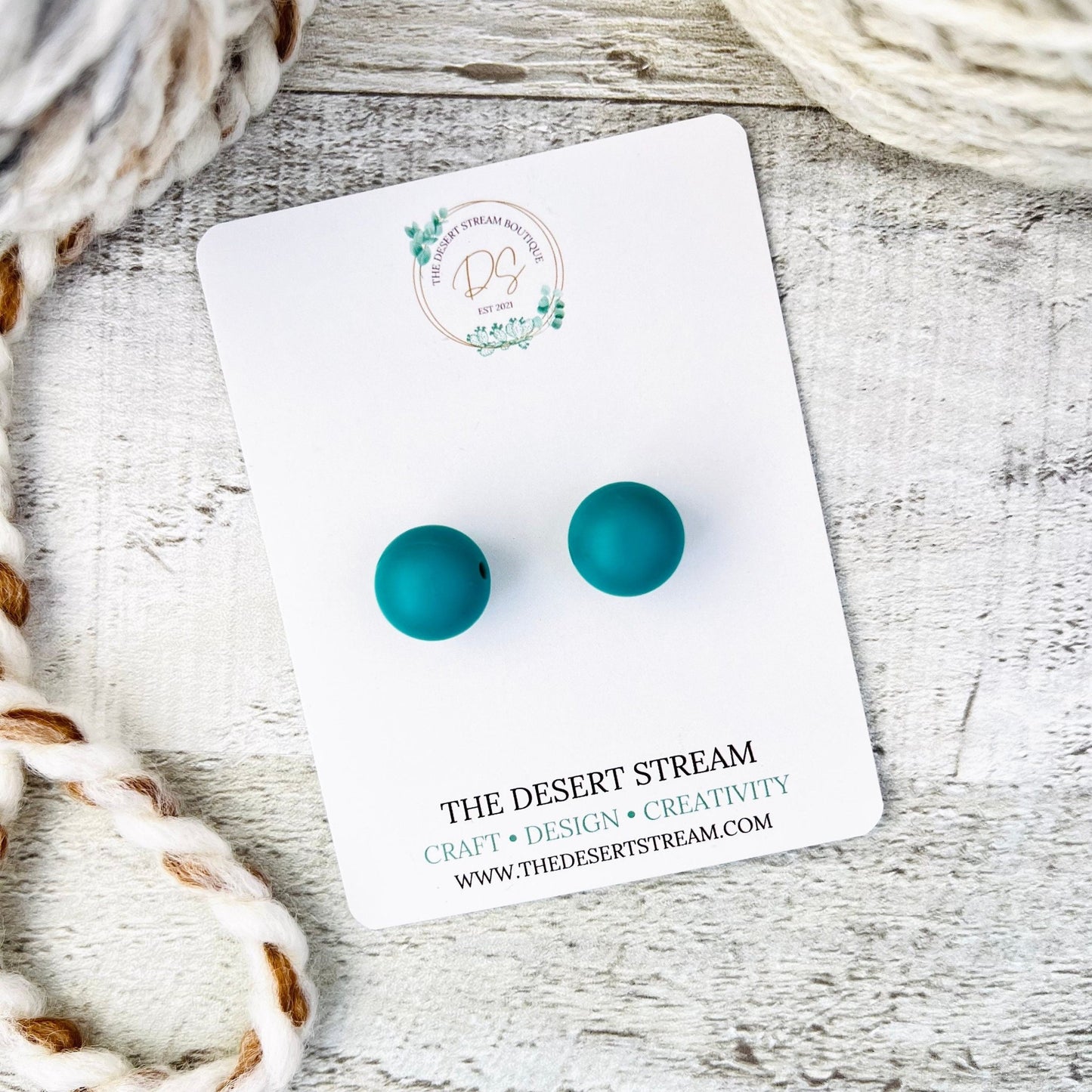 Teal Stitch Stoppers Knitting Needle Point Protectors - The Desert Stream Stitch