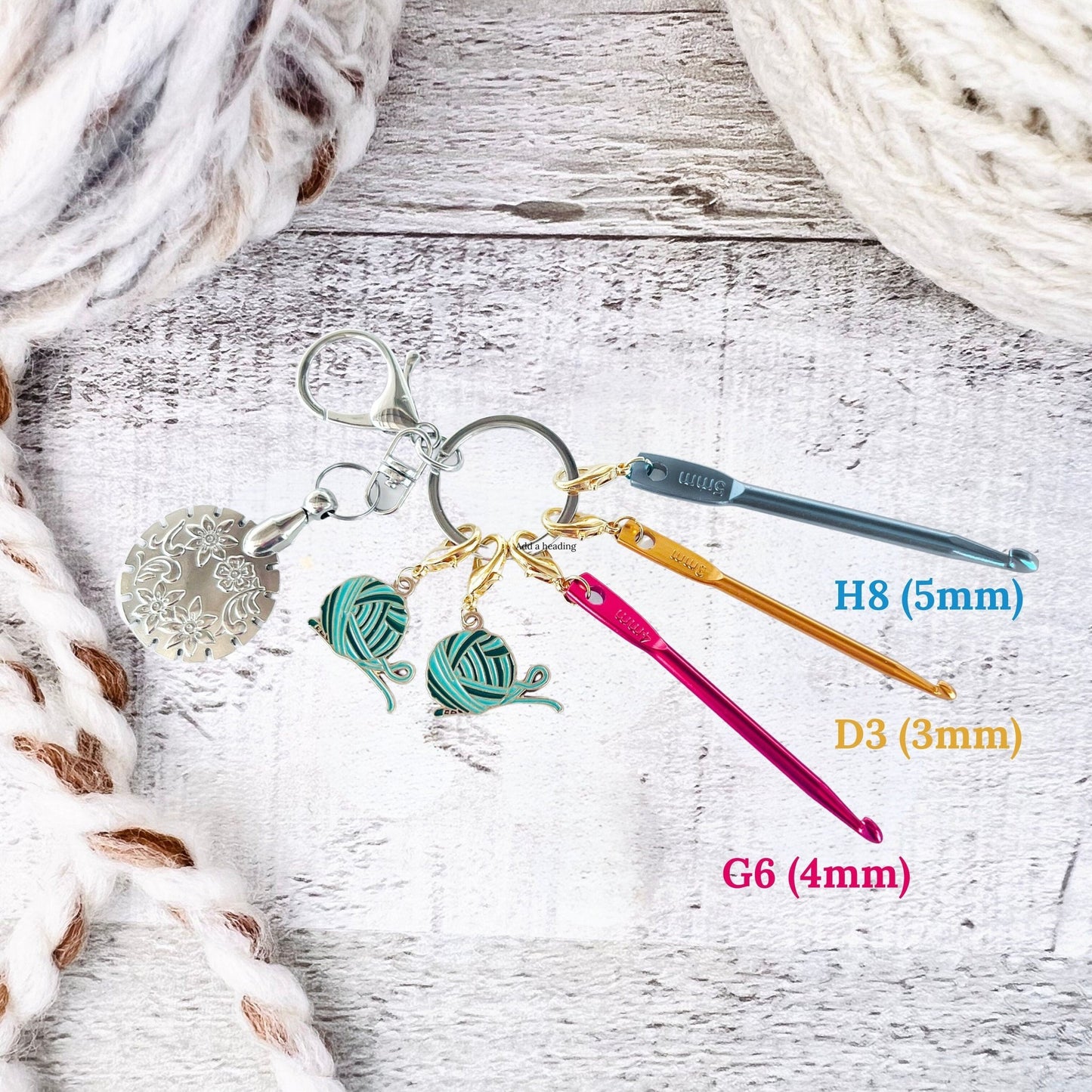 Travel Crochet Notions Keychain - The Desert Stream Stitch