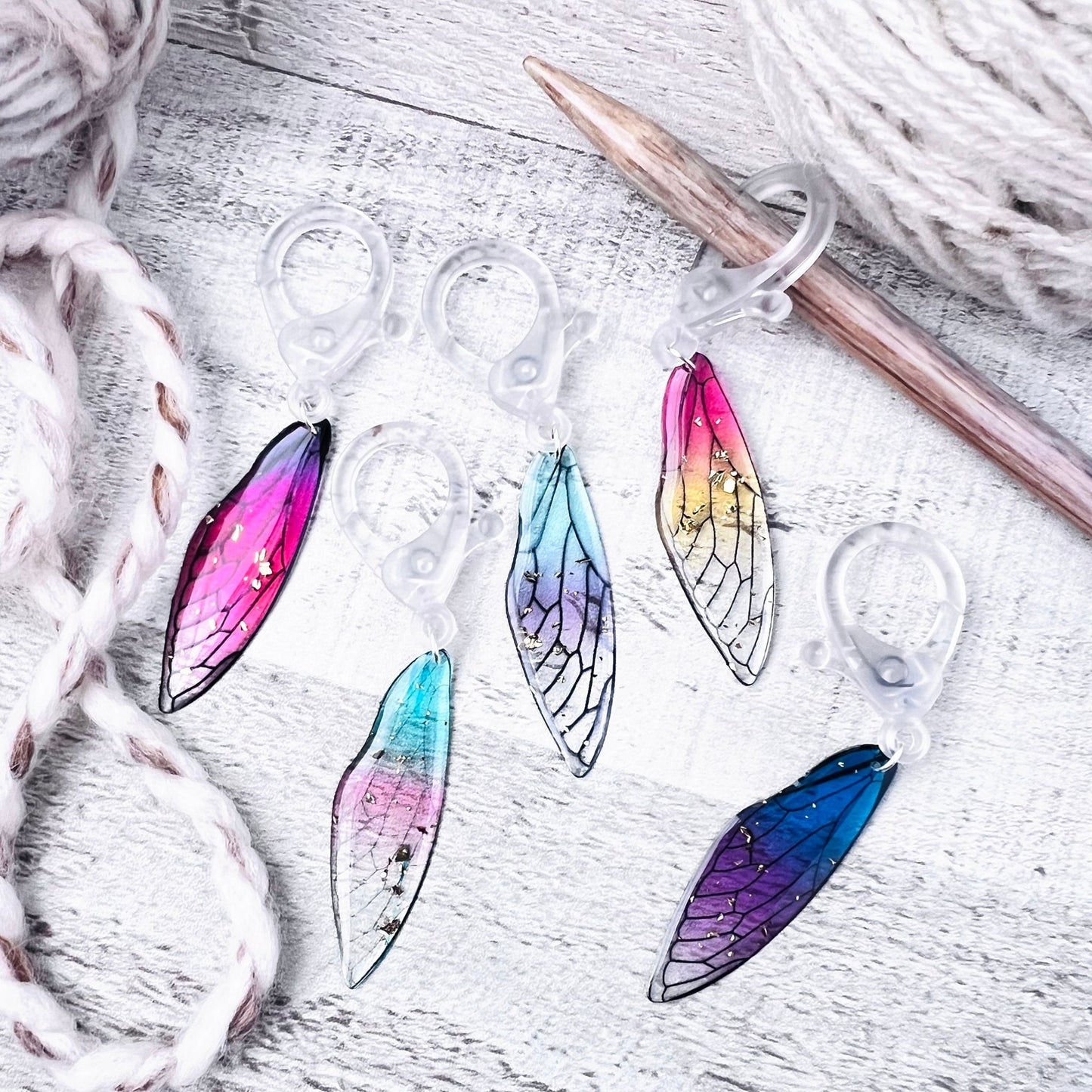 Wing Jumbo Stitch Markers - The Desert Stream Stitch