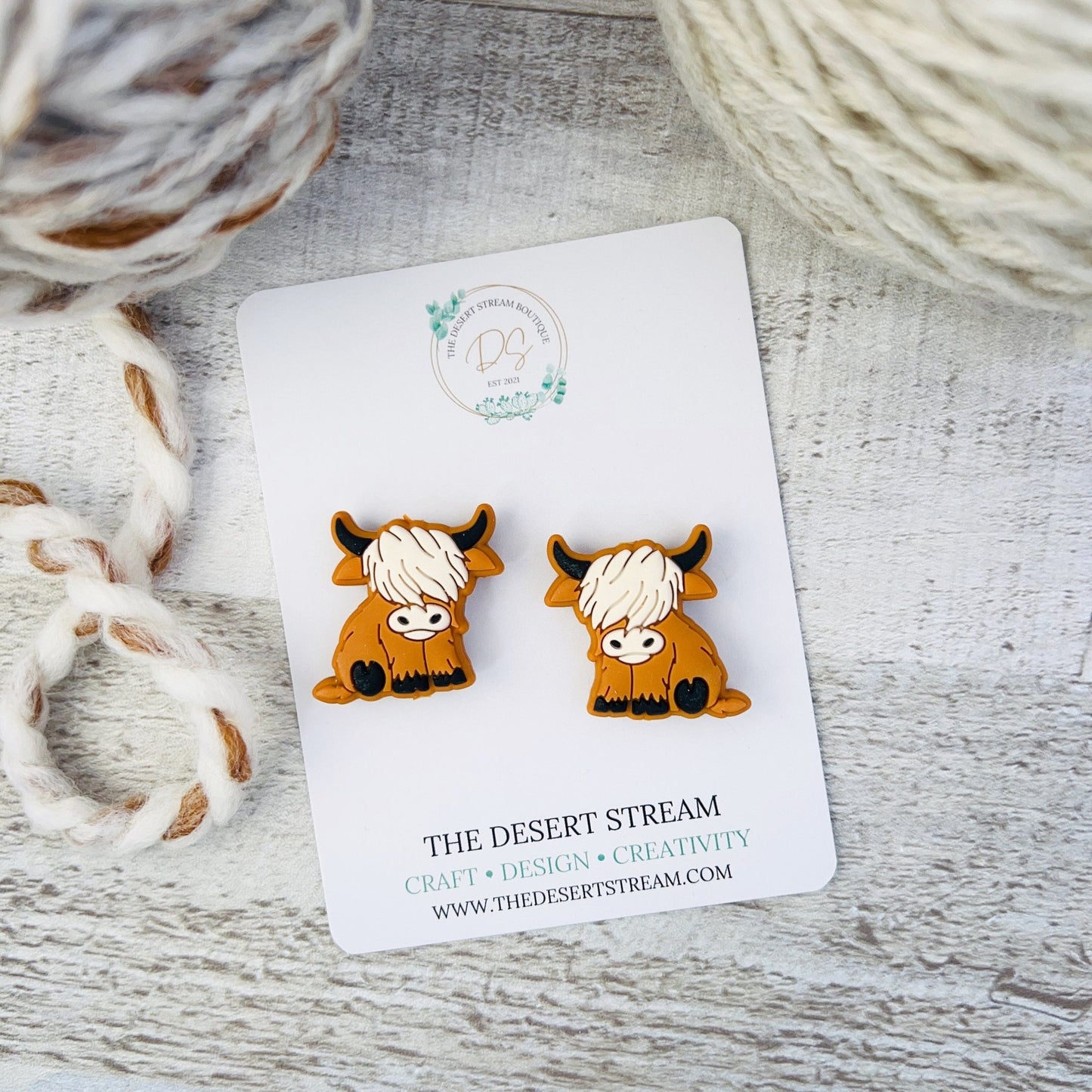 Yak Cow Stitch Stoppers Knitting Needle Point Protectors - The Desert Stream Stitch