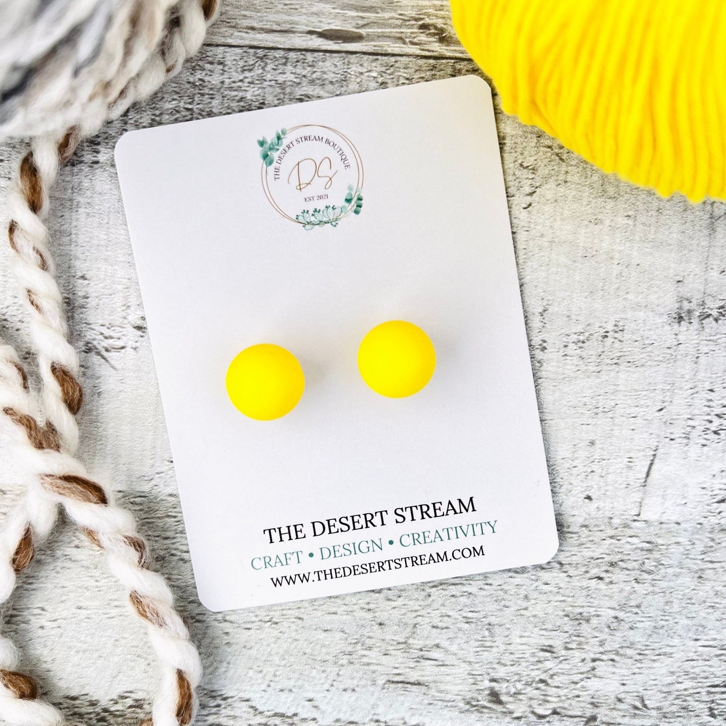 Yellow Stitch Stoppers Knitting Needle Point Protectors - The Desert Stream Stitch
