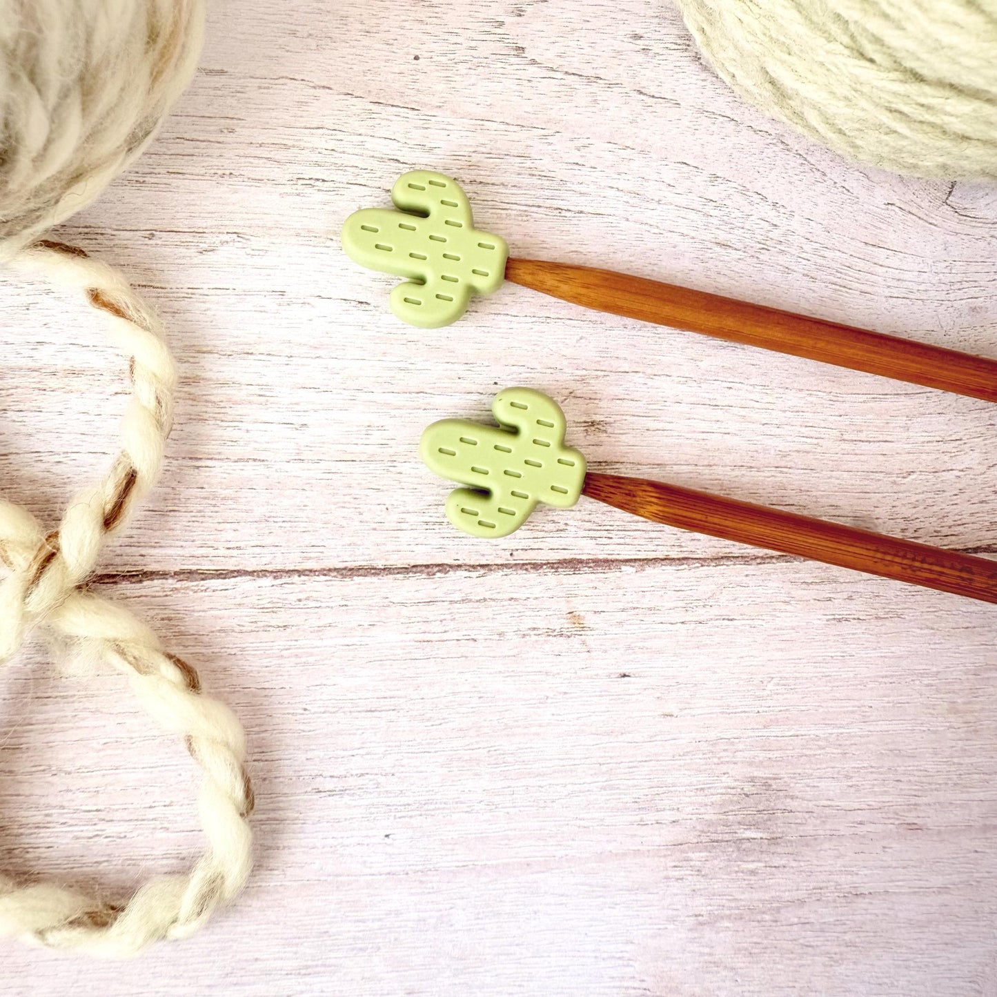 Cactus Knitting Notions Set – Stitch Markers & Stoppers | Progress Keepers Kit