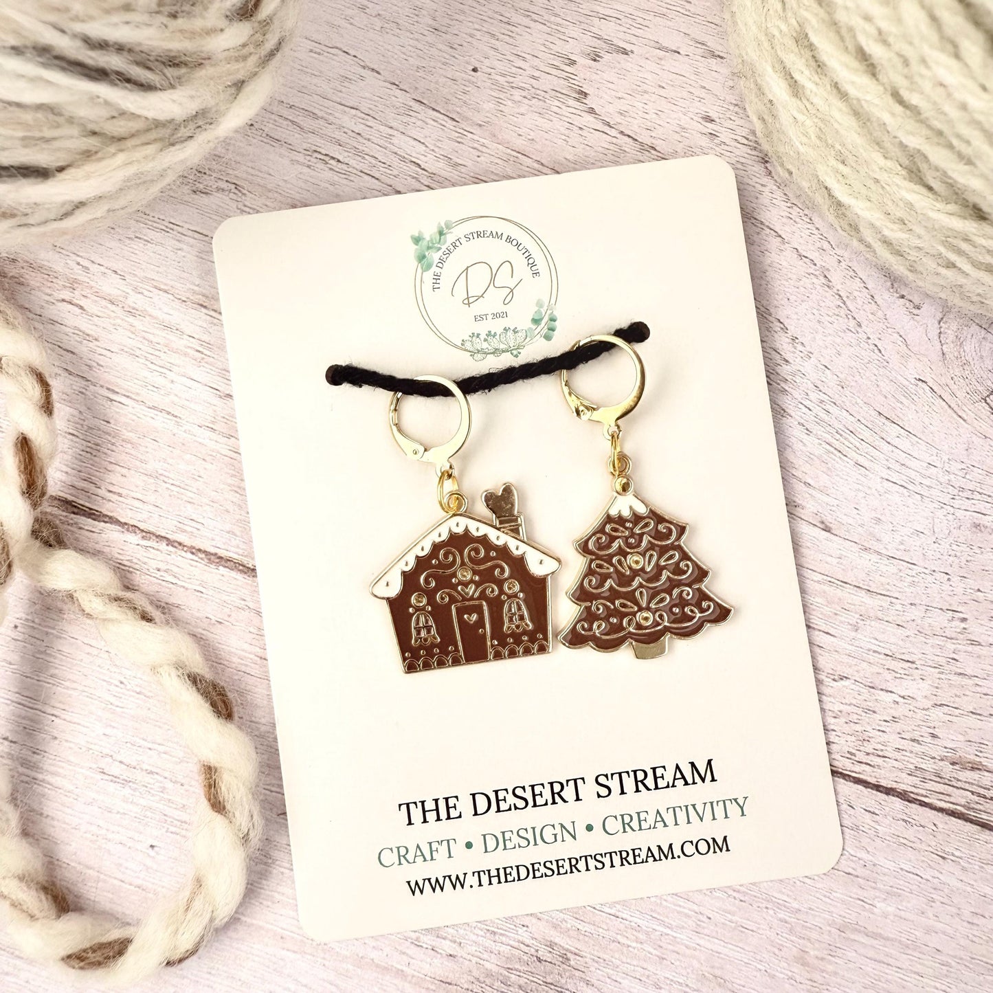 Cozy Cottage Stitch Marker Set – Snag Free Locking progress keepers