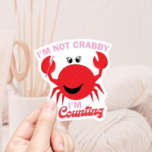 Vinyl Sticker - Crabby Decal 3 Inch Water Resistant Craft Cart Laptop