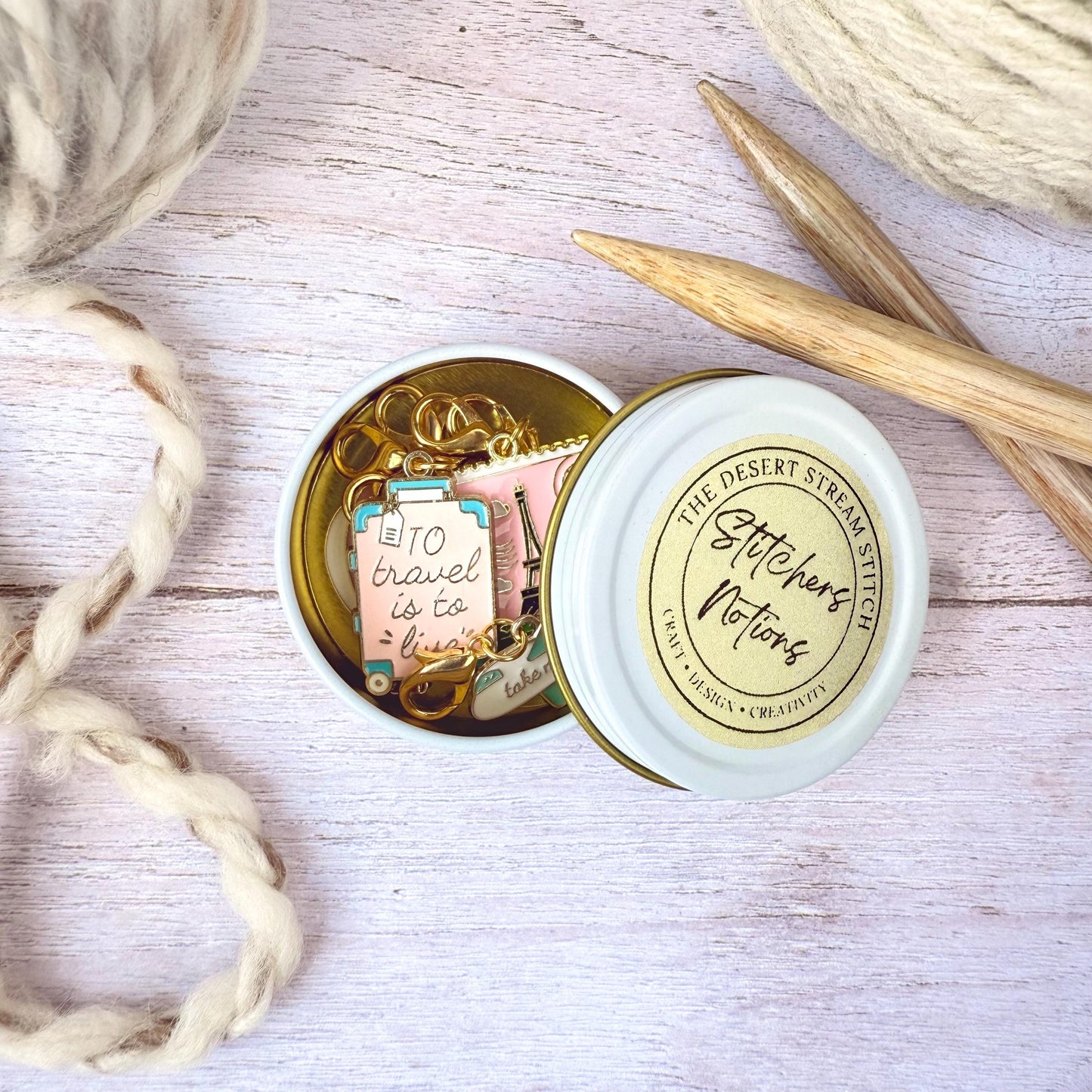 Traveler Stitch Marker Set – Snag Free Locking progress keepers