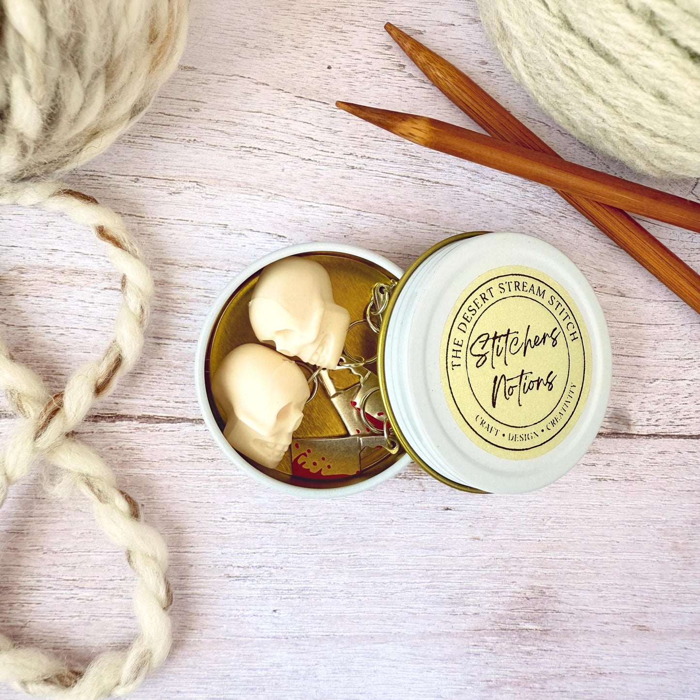 Horror Knitting Notions Set – Stitch Markers & Stoppers | Progress Keepers Kit