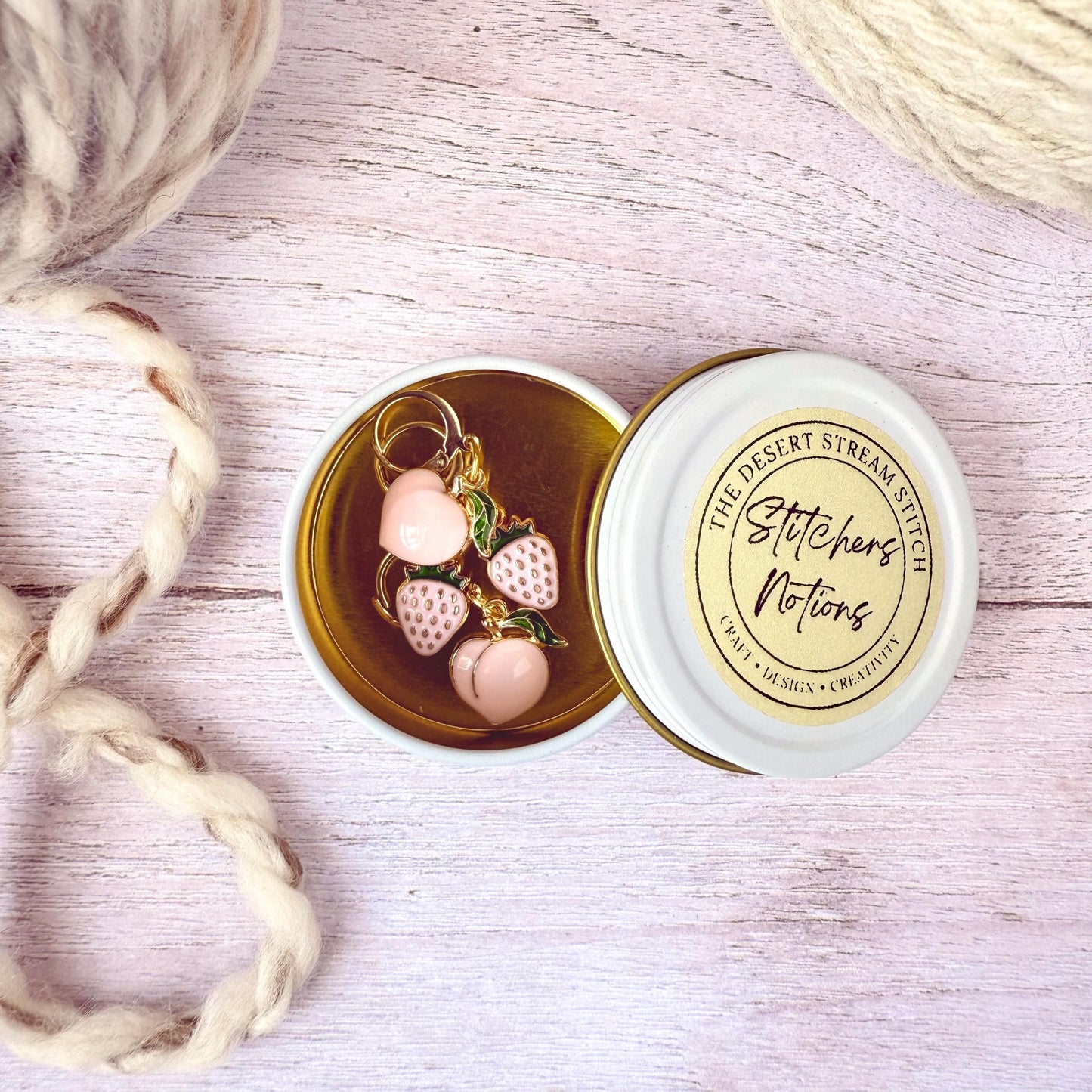 Blush Harvest Stitch Marker Set – Snag Free Locking progress keepers