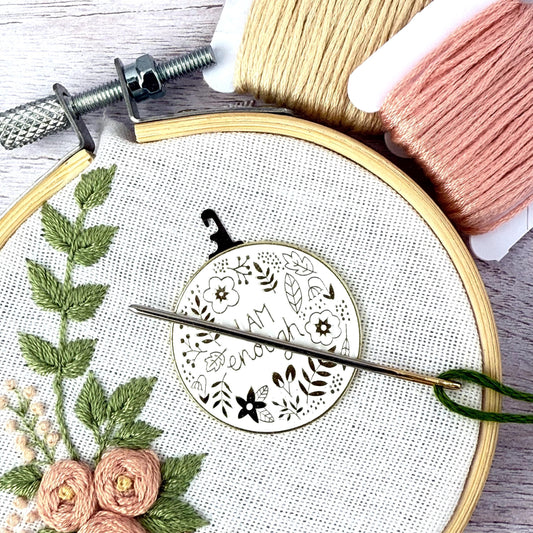 Inspirational Magnetic Needle Minder – Threader Tool - cross stitch