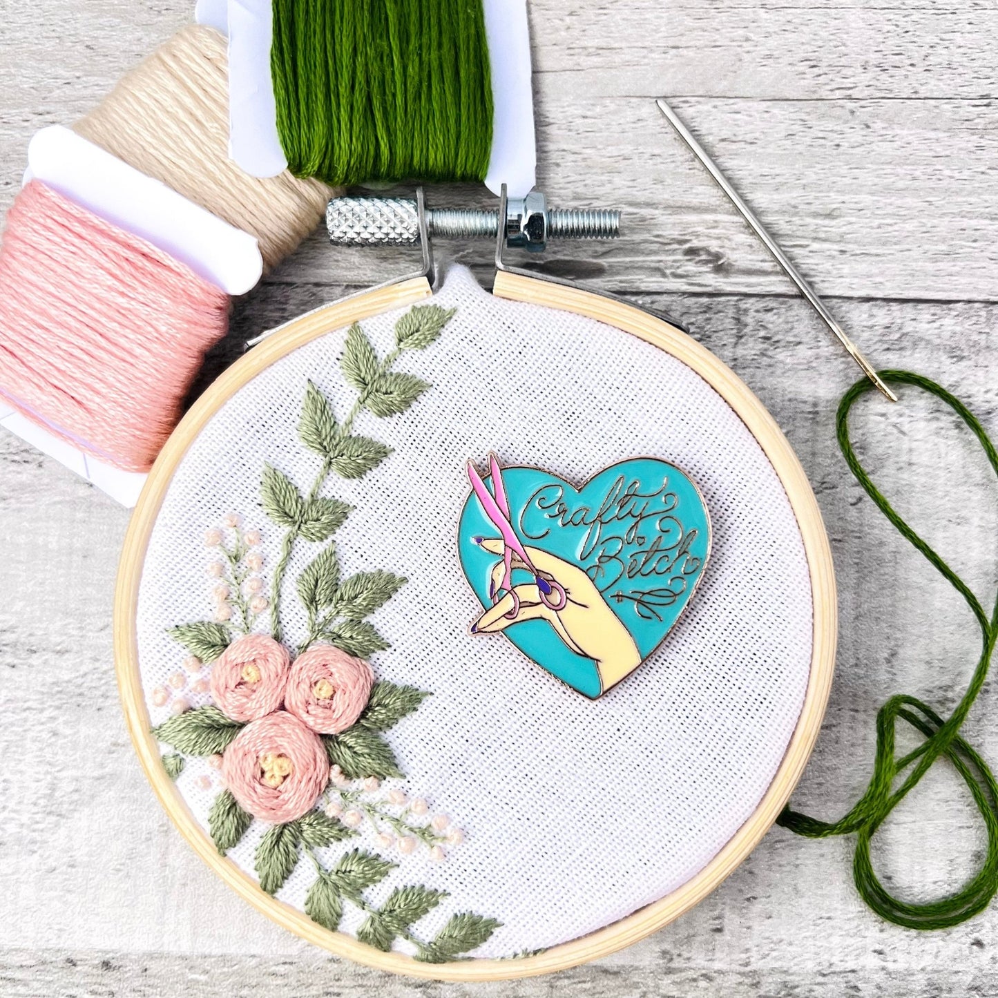 Crafty Bitch Needle Minder Needle Threader Magnetic - The Desert Stream Stitch