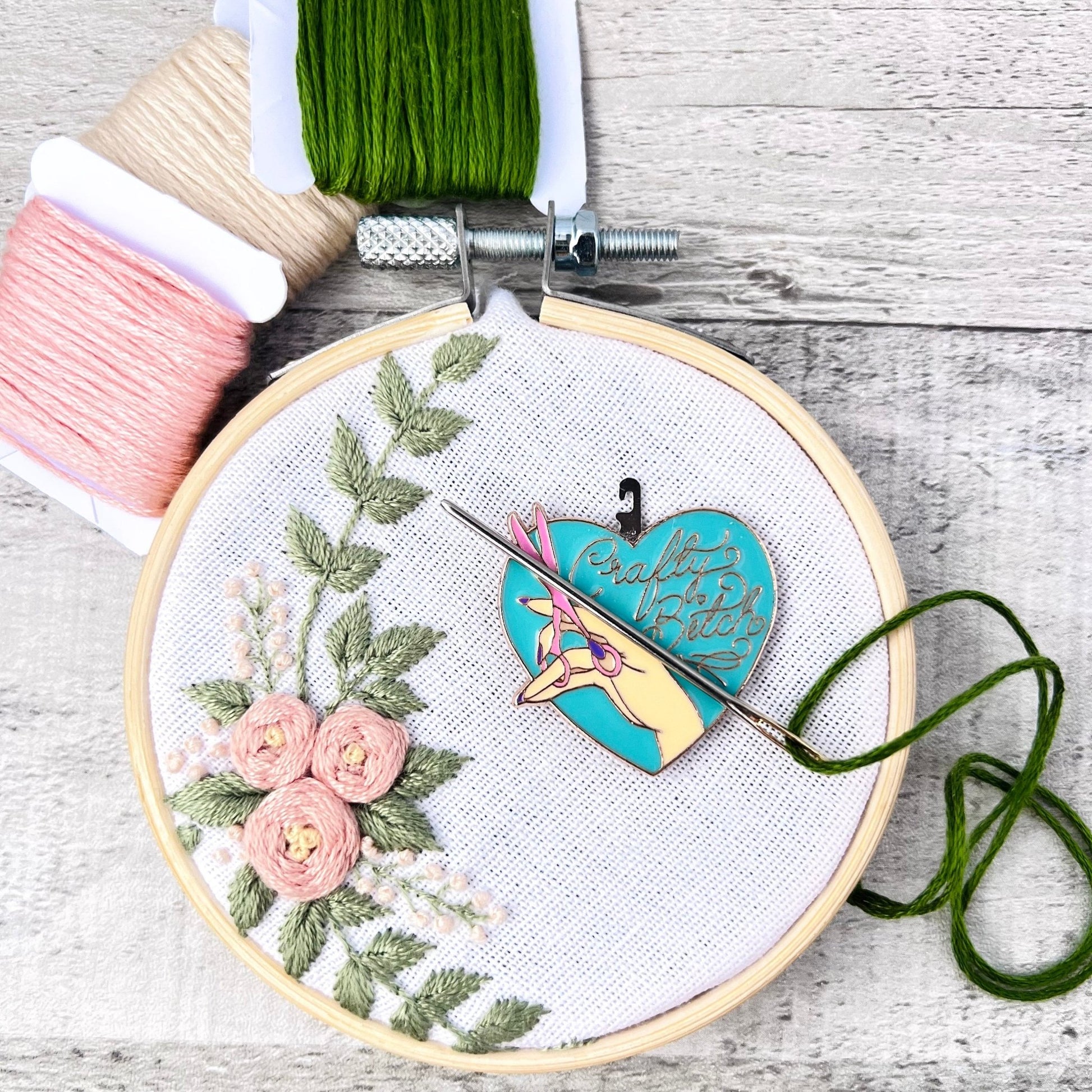 Crafty Bitch Needle Minder Needle Threader Magnetic - The Desert Stream Stitch