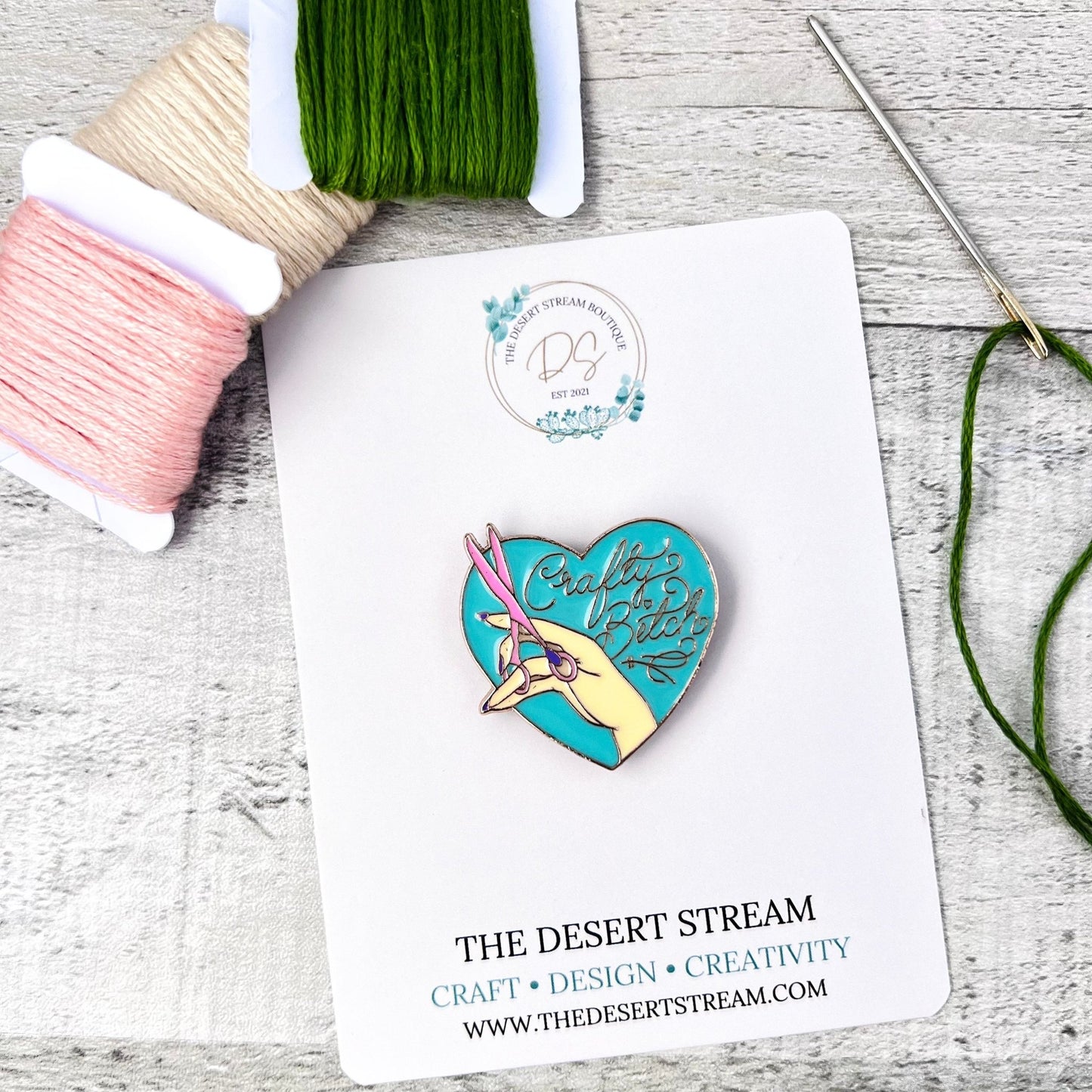 Crafty Bitch Needle Minder Needle Threader Magnetic - The Desert Stream Stitch