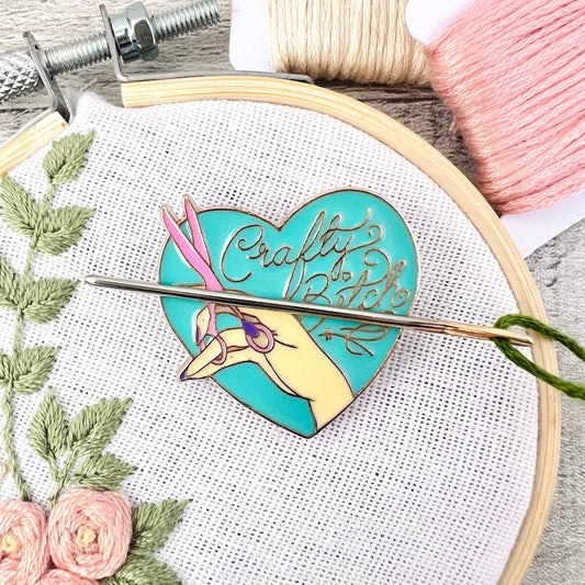 Crafty Bitch Needle Minder Needle Threader Magnetic - The Desert Stream Stitch