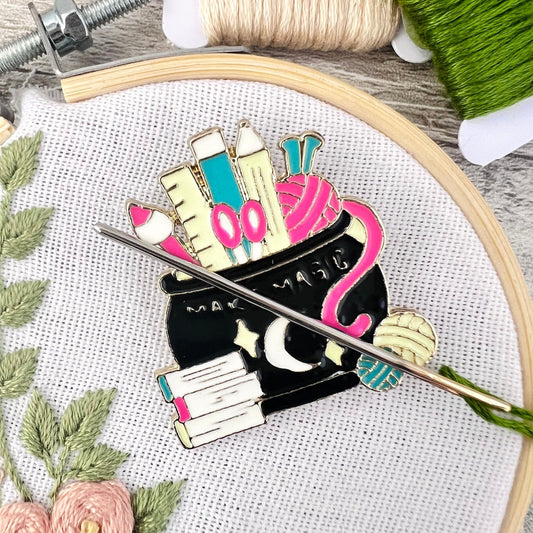 Crafty Cauldron Needle Minder Needle Threader Magnetic - The Desert Stream Stitch