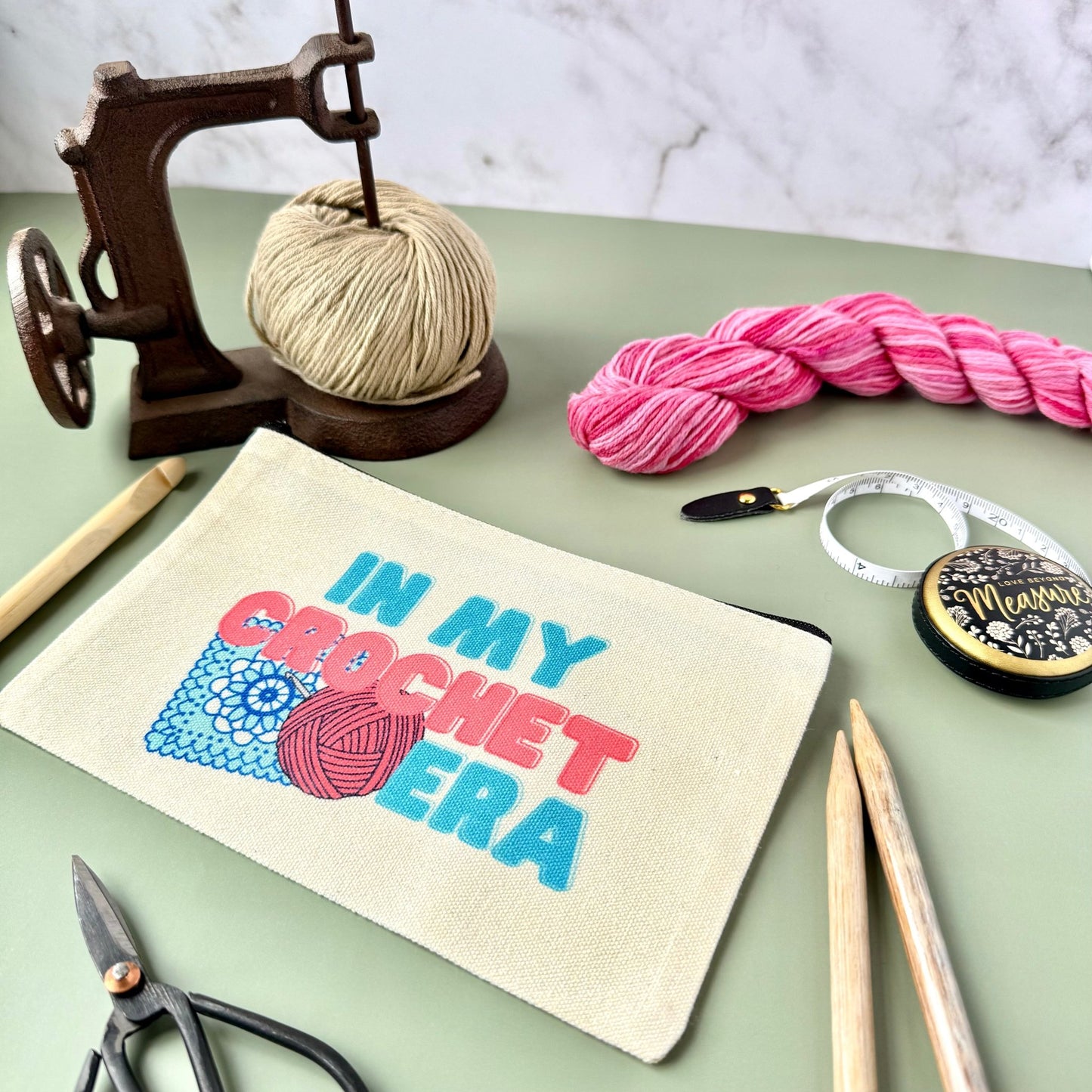 Crochet Era Notions Project Zip Bag - The Desert Stream Stitch