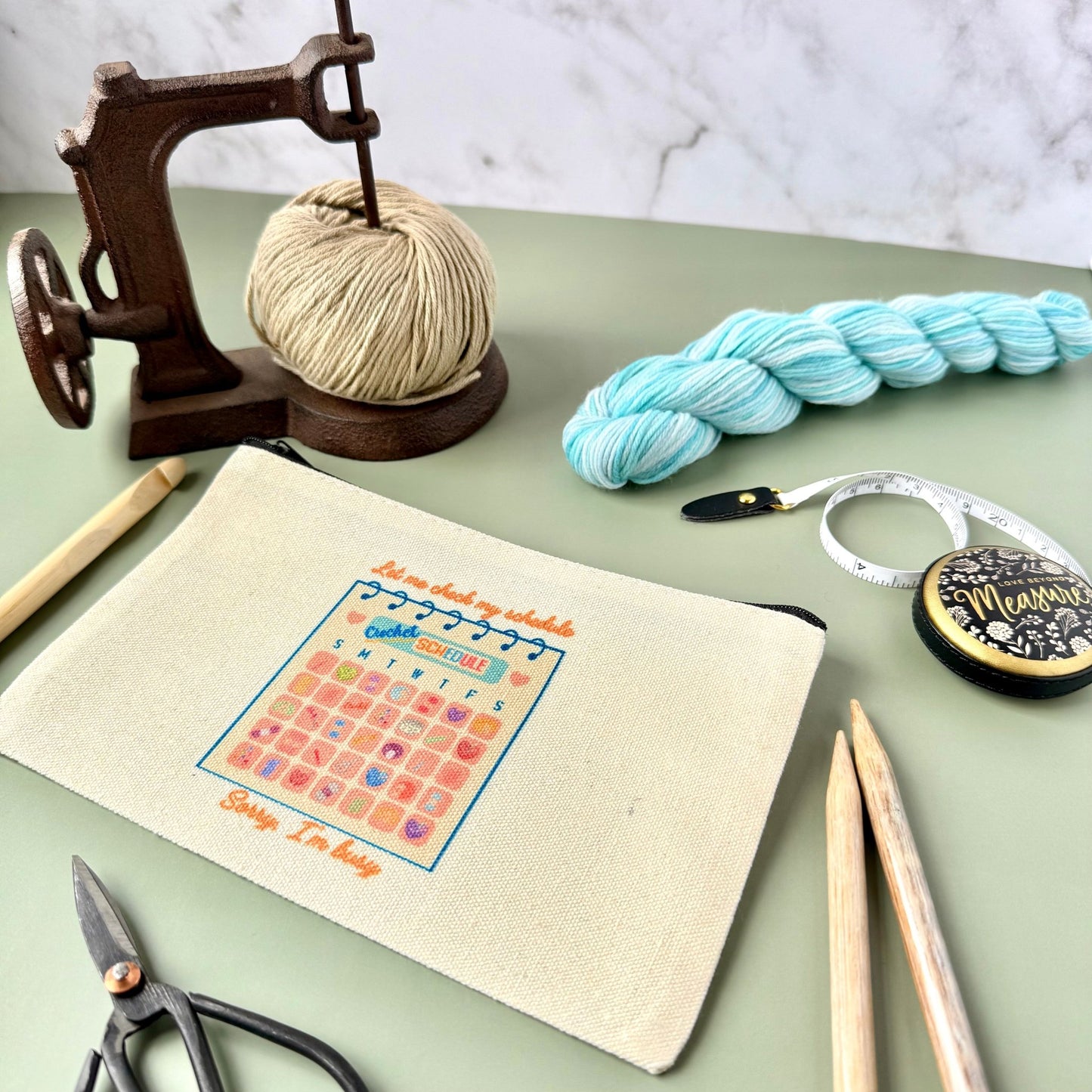 Crochet Schedule Notions Project Zip Bag - The Desert Stream Stitch