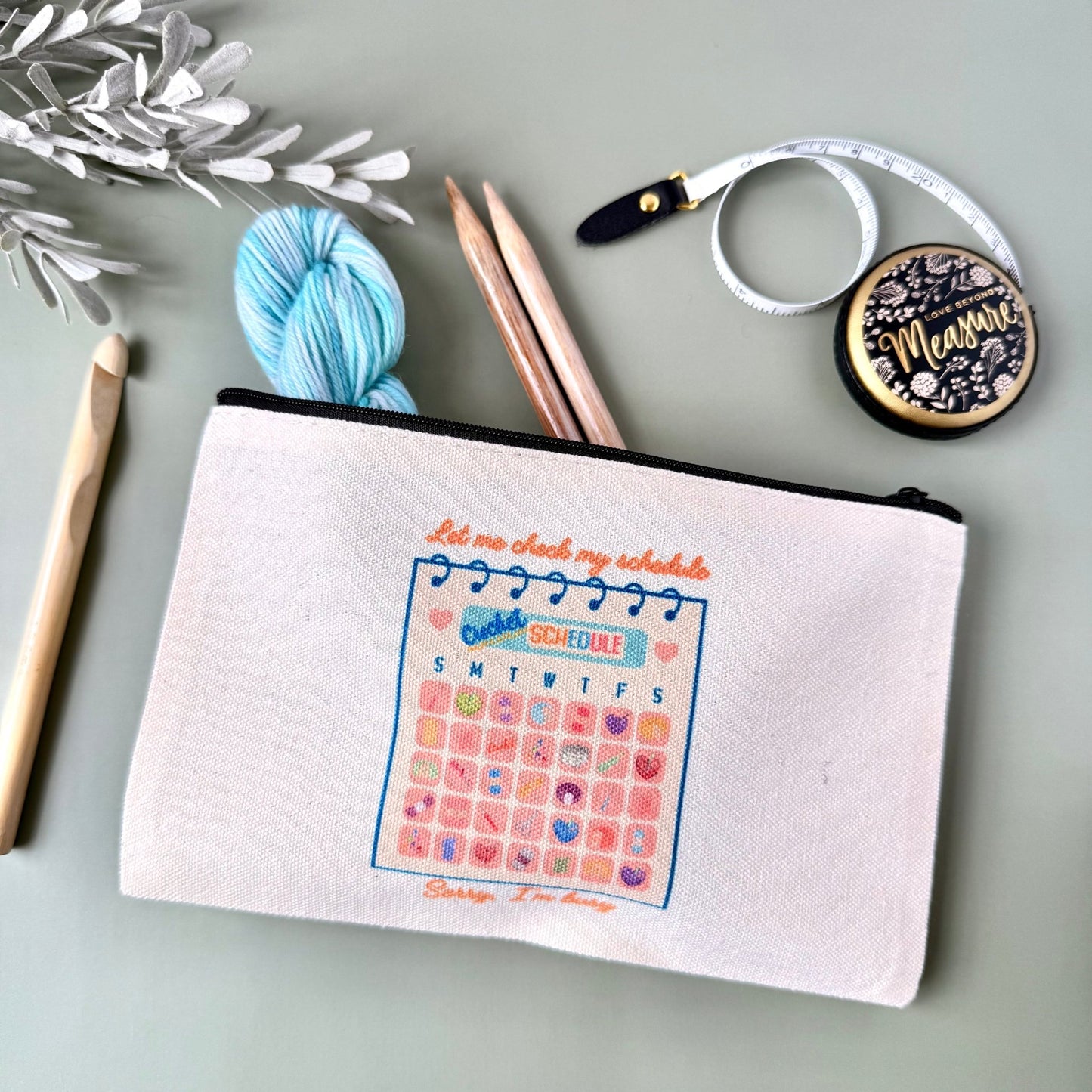 Crochet Schedule Notions Project Zip Bag - The Desert Stream Stitch